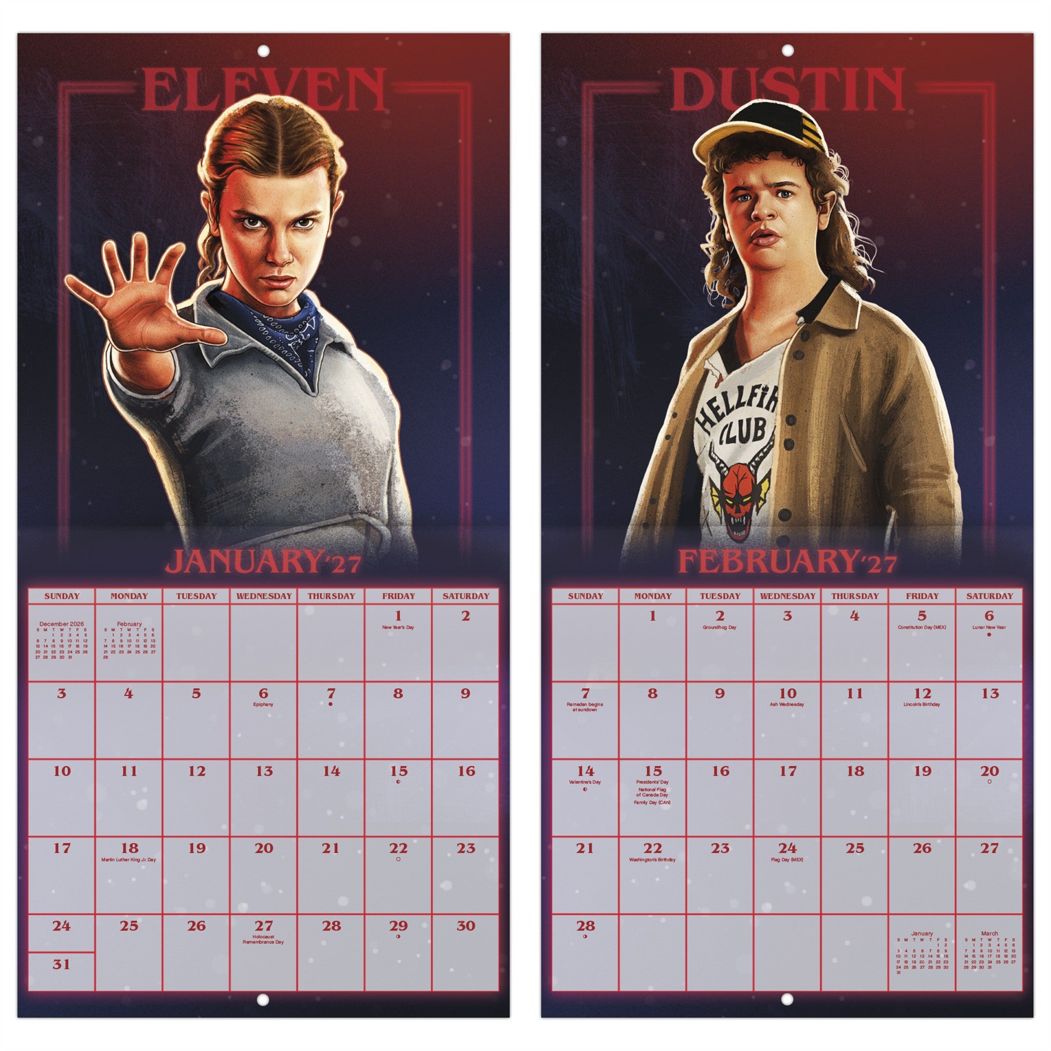 Stranger Things 2027 Mini Calendar