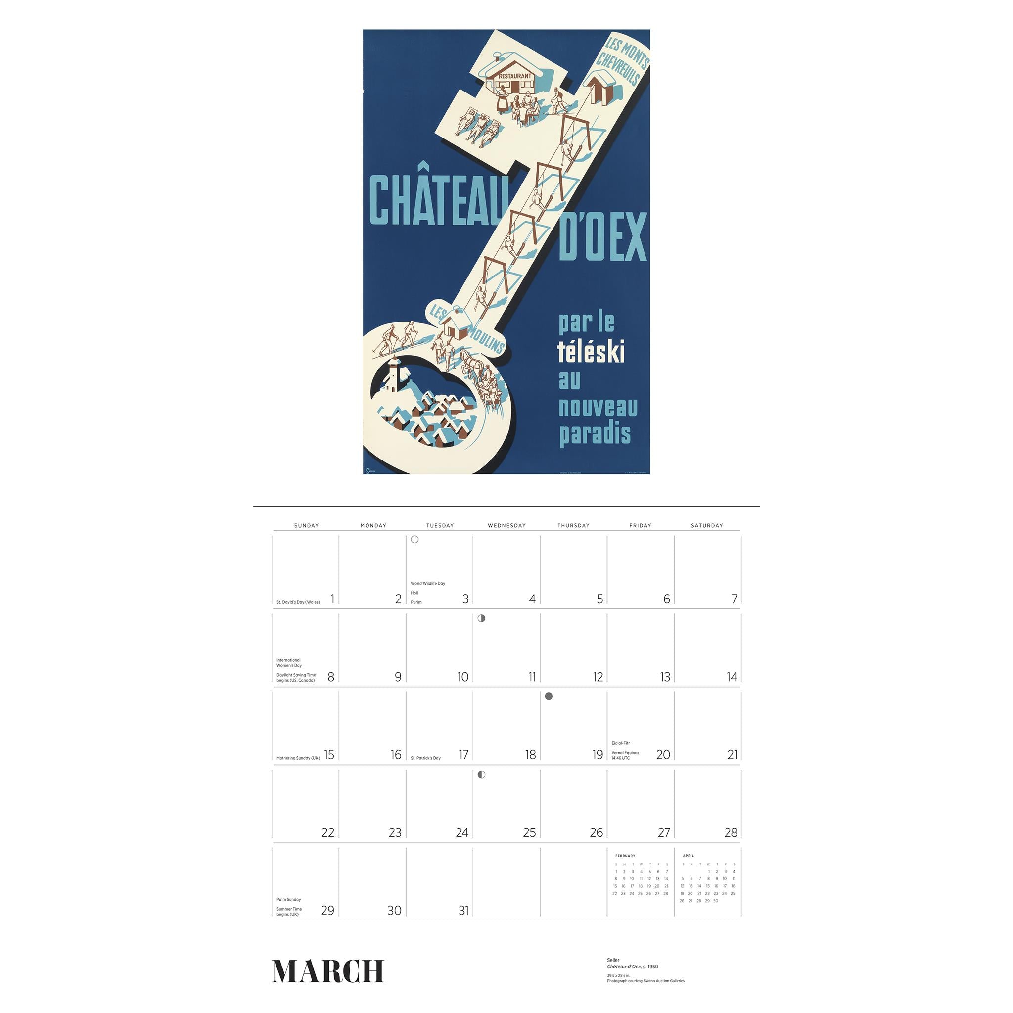 Ski The World 2026 Wall Calendar - Online Only
