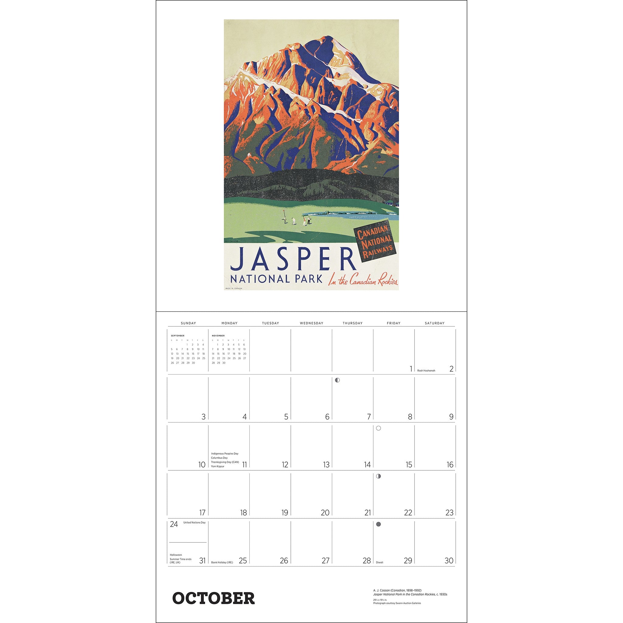 Canada Vintage Travel Posters 2027 Wall Calendar