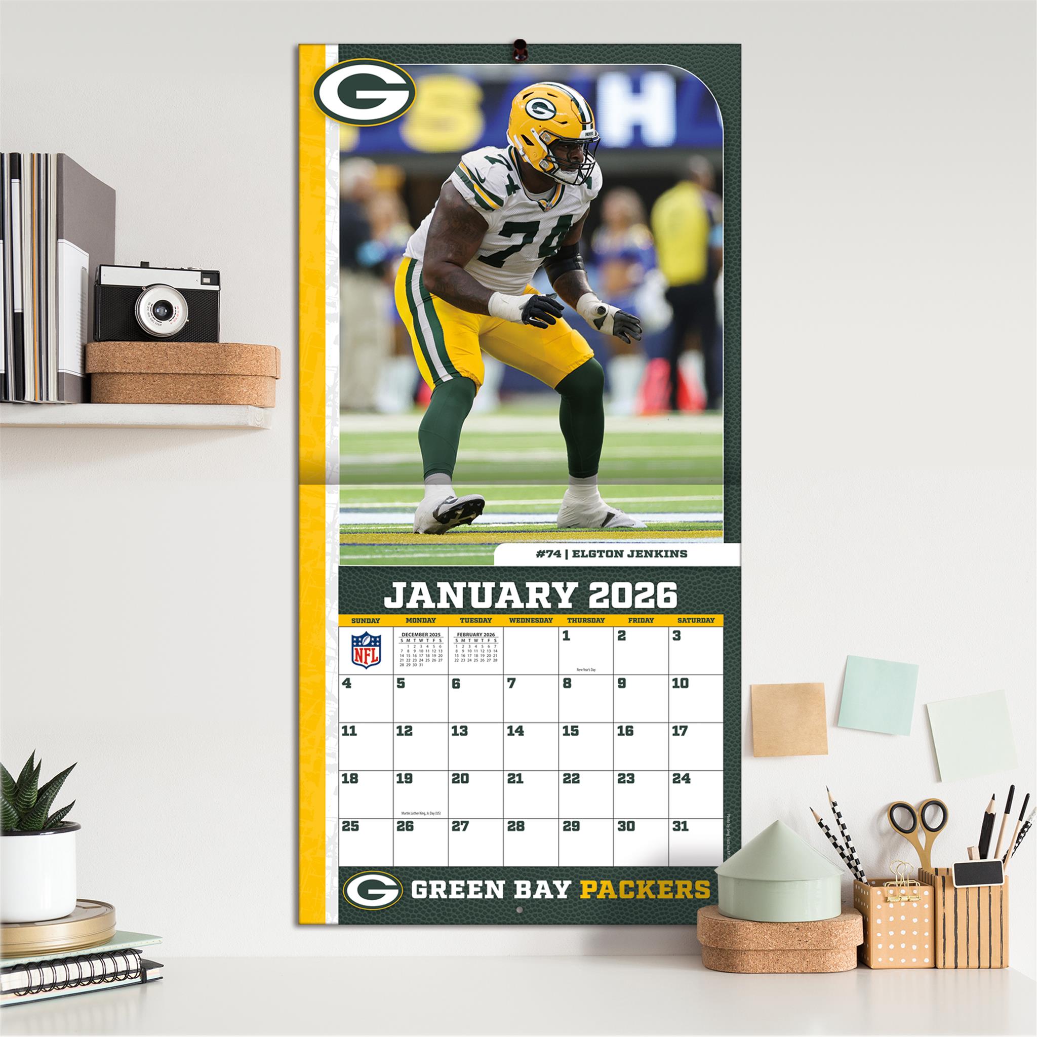 NFL Green Bay Packers 2026 Wall Calendar 4493C657 DCB1 43F1 BFE5 