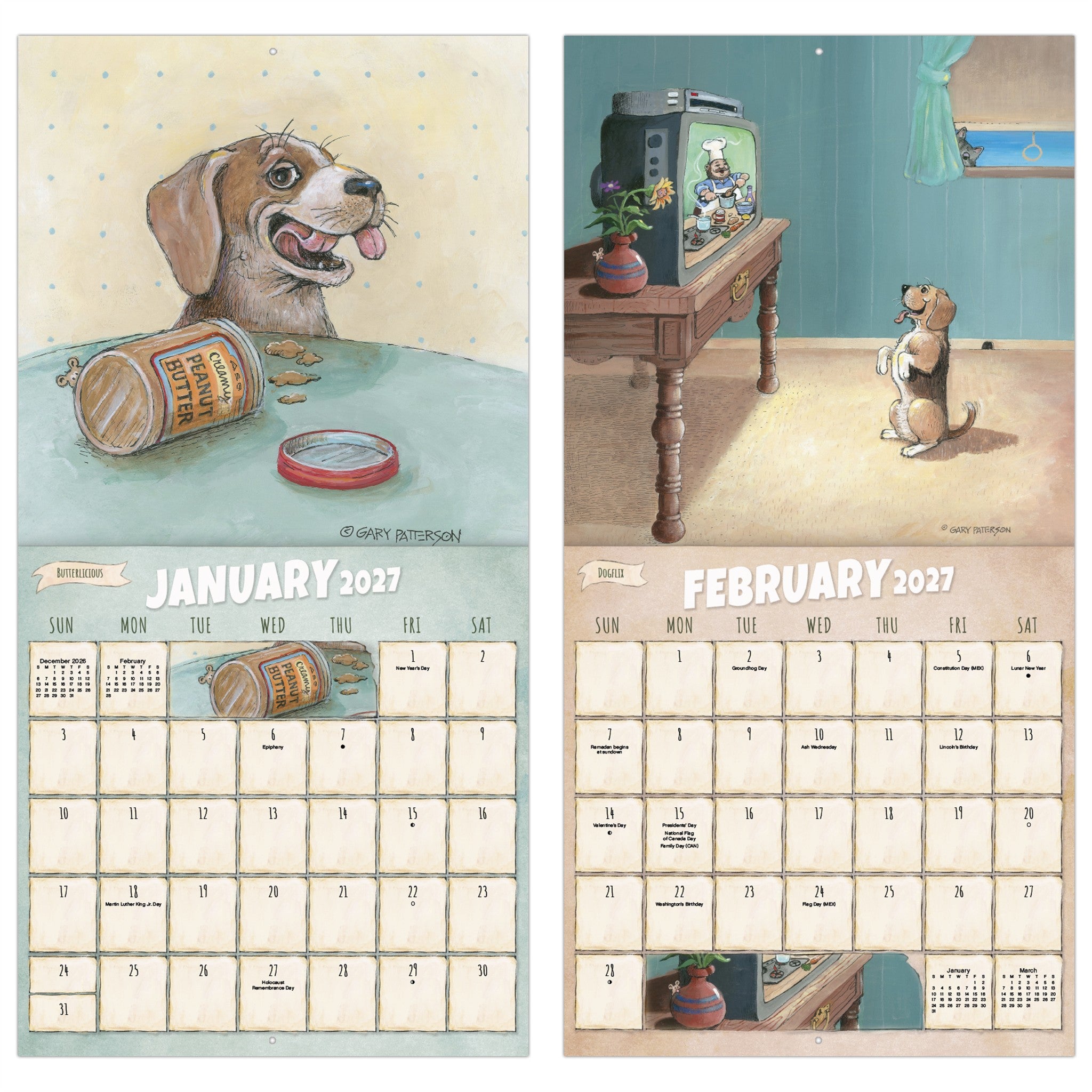 Gary Patterson - Dogs 2027 Wall Calendar - Online Only