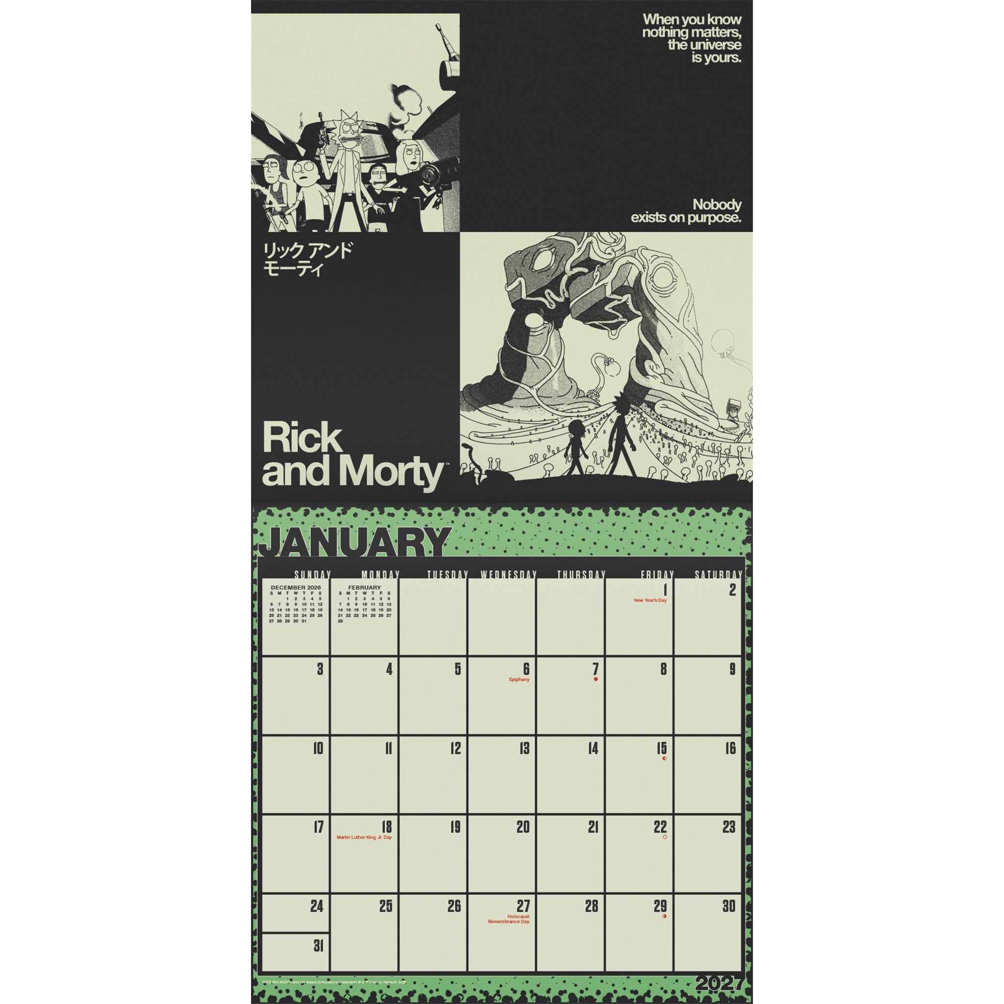 Rick and Morty 2027 Wall Calendar