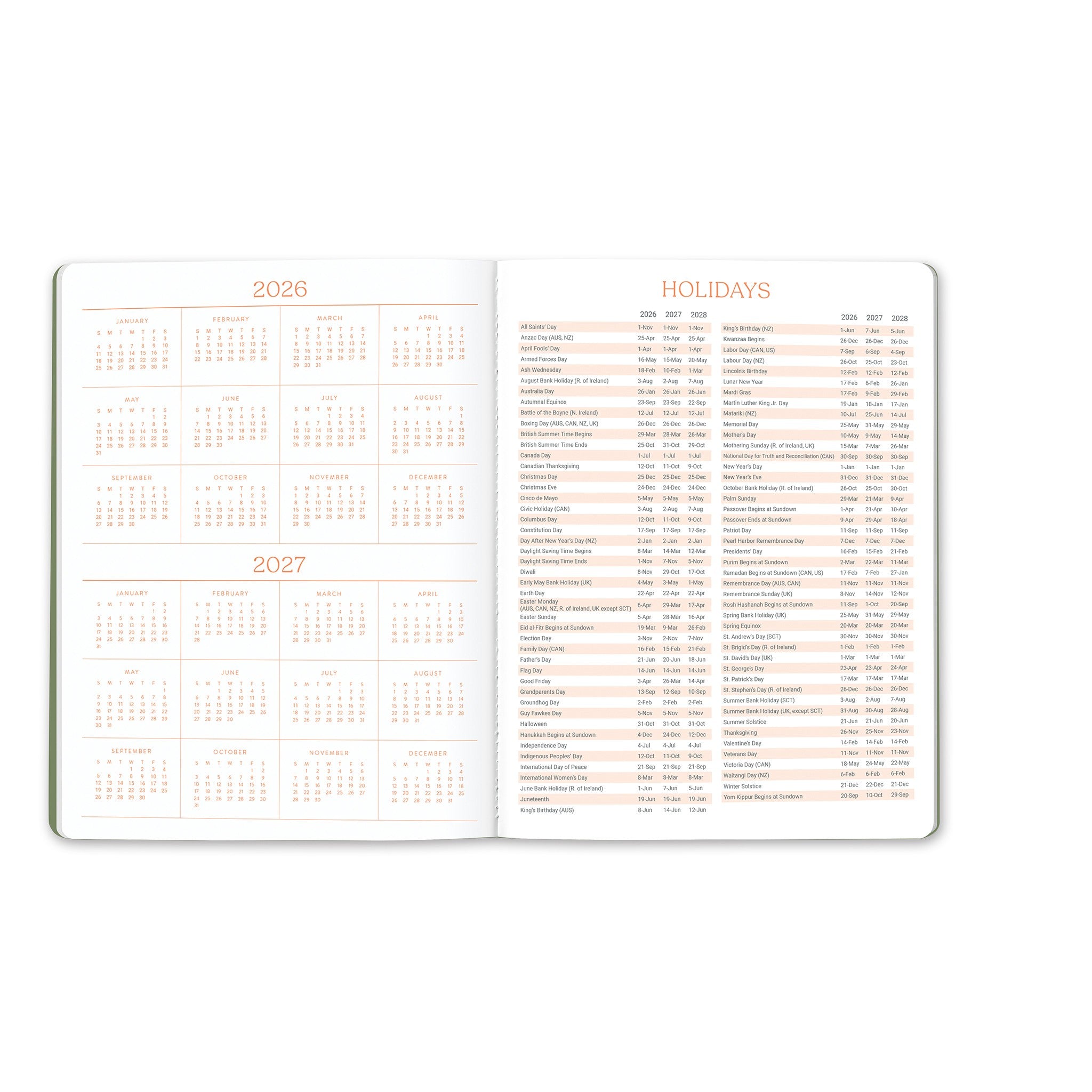 Fruit and Flora Just Right 2026-2027 Monthly Planner