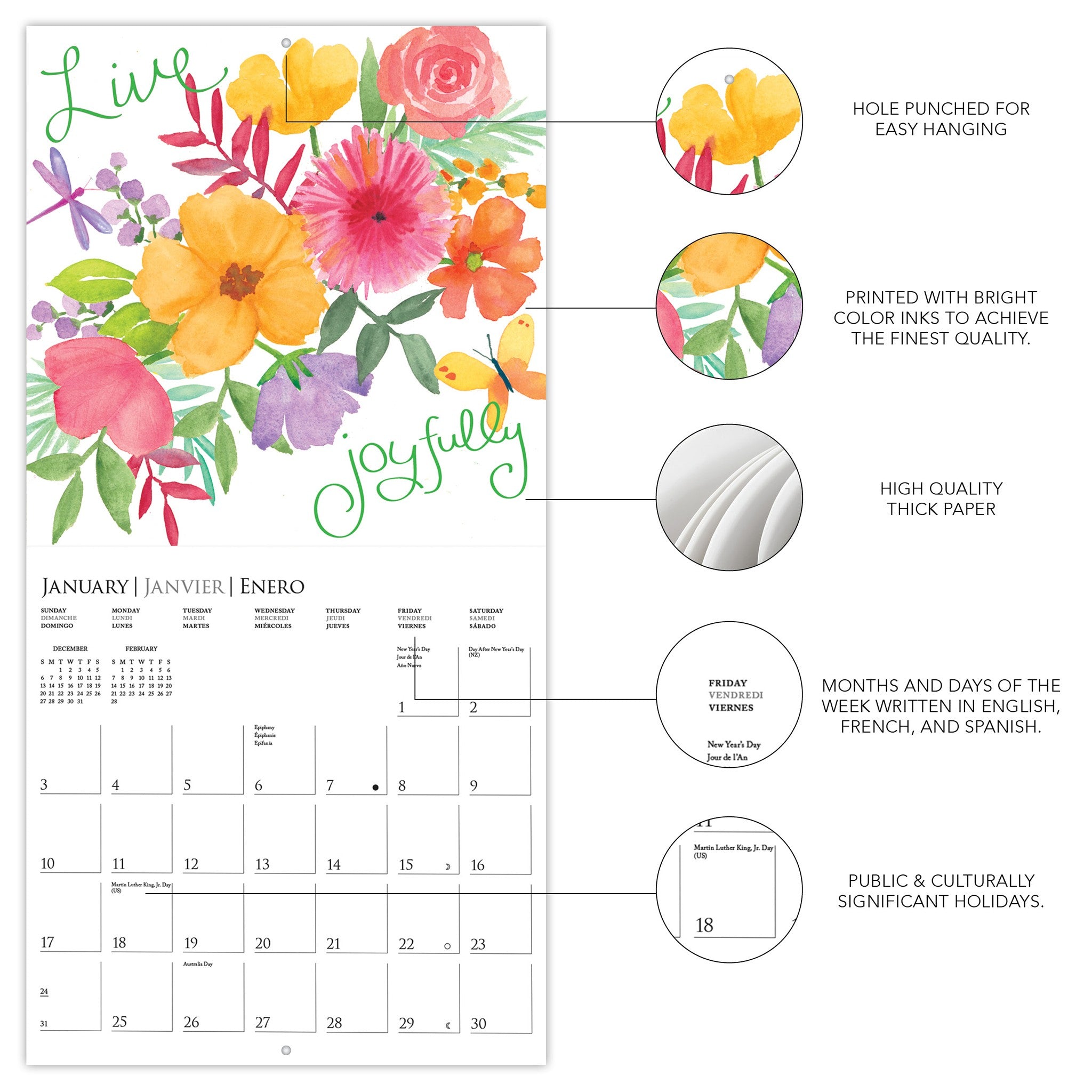 Live Love Laugh 2027 Wall Calendar