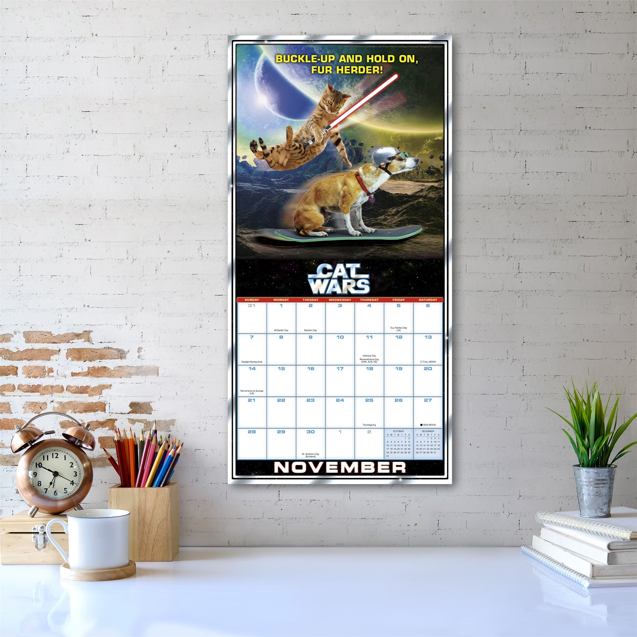 Cat Wars 2027 Wall Calendar