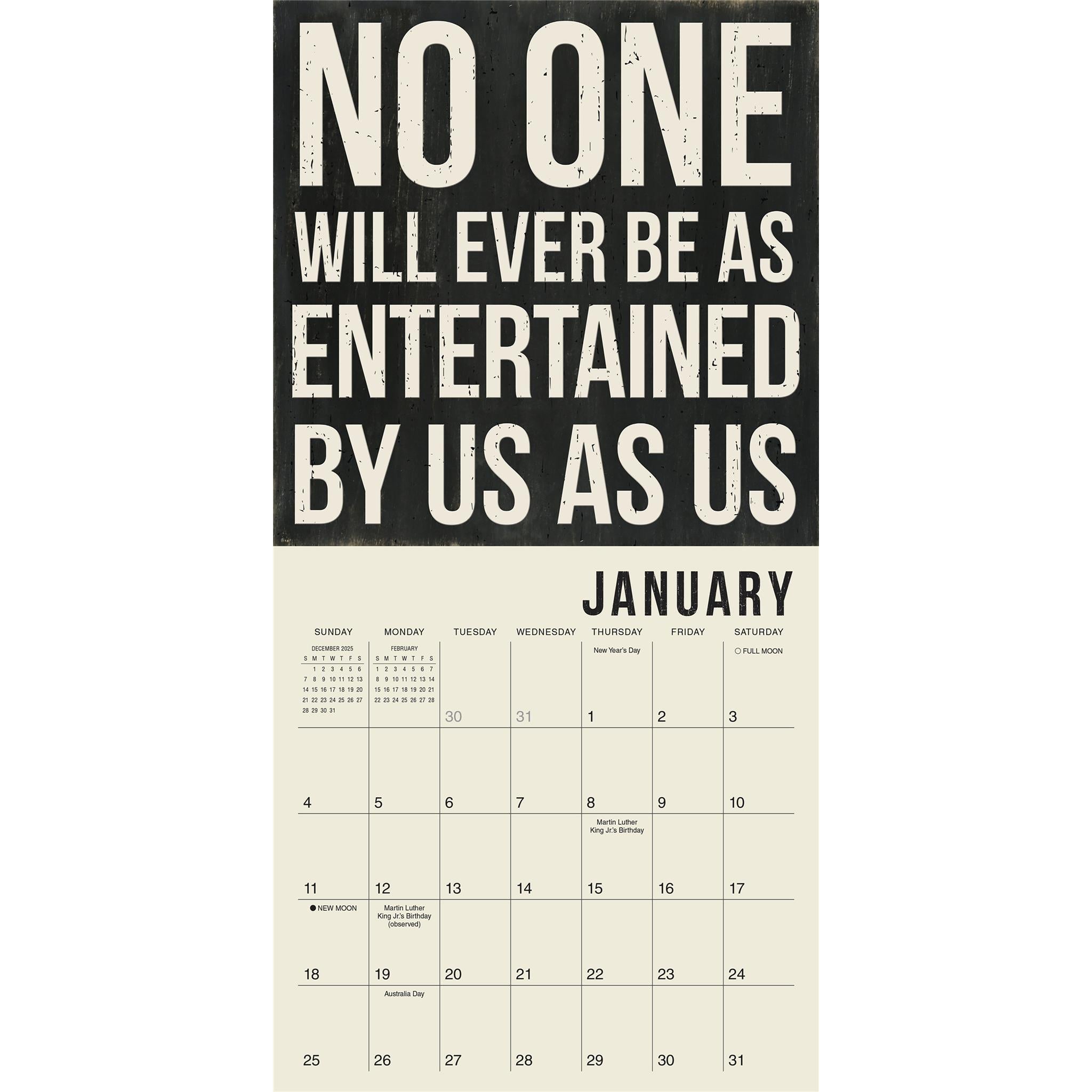 Words To Live By 2026 Mini Calendar