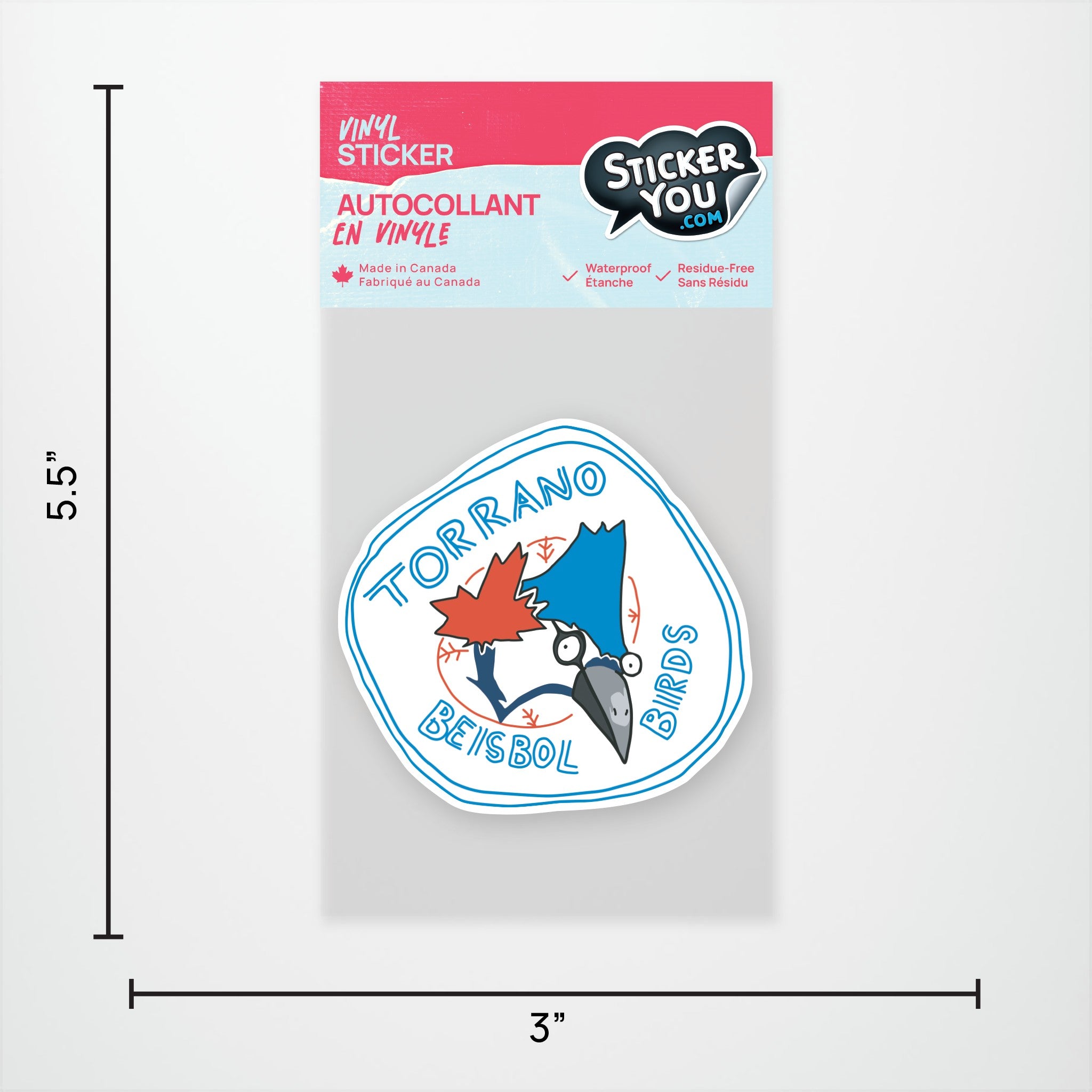 Torrano Beisbol Birds Vinyl Sticker
