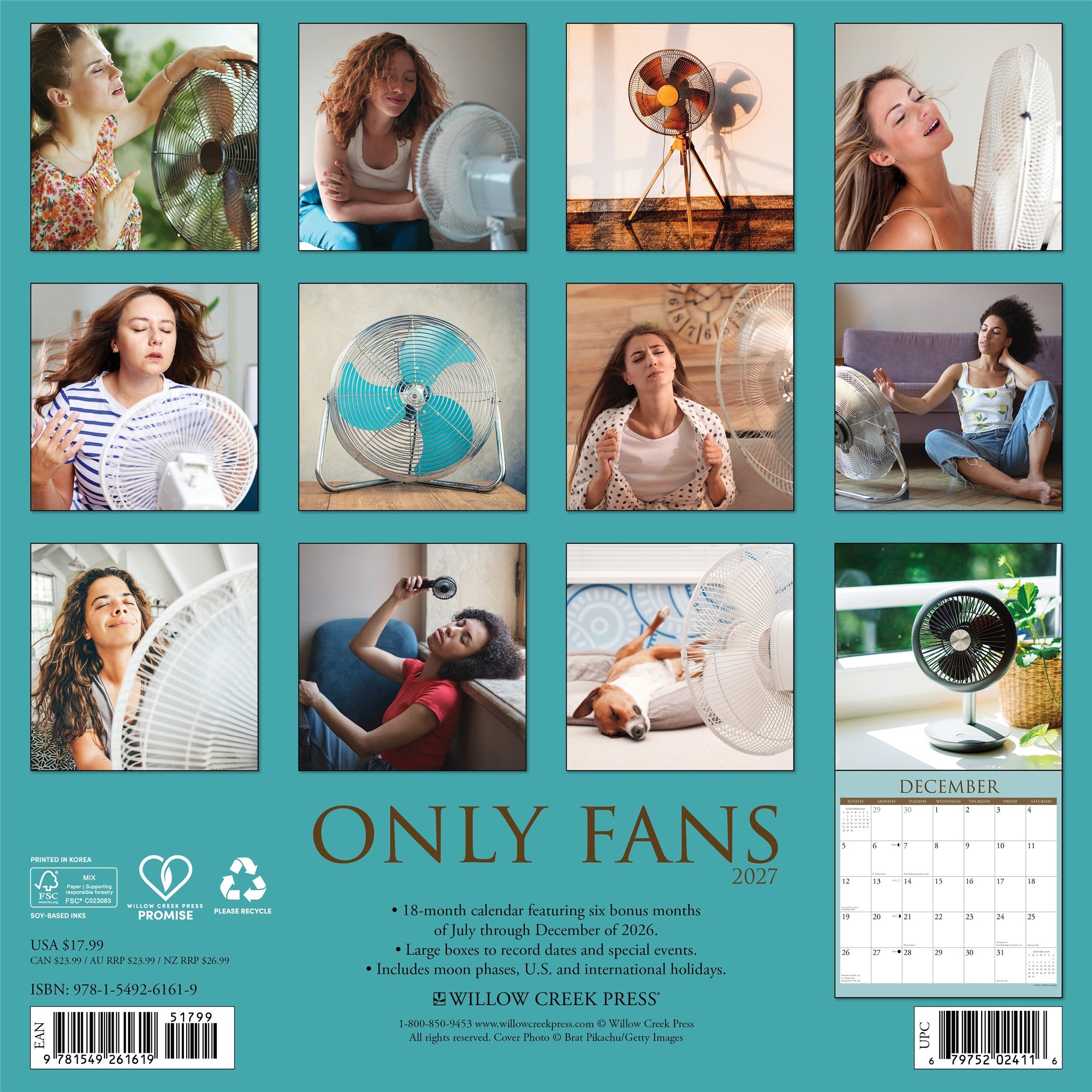 Only Fans 2027 Wall Calendar