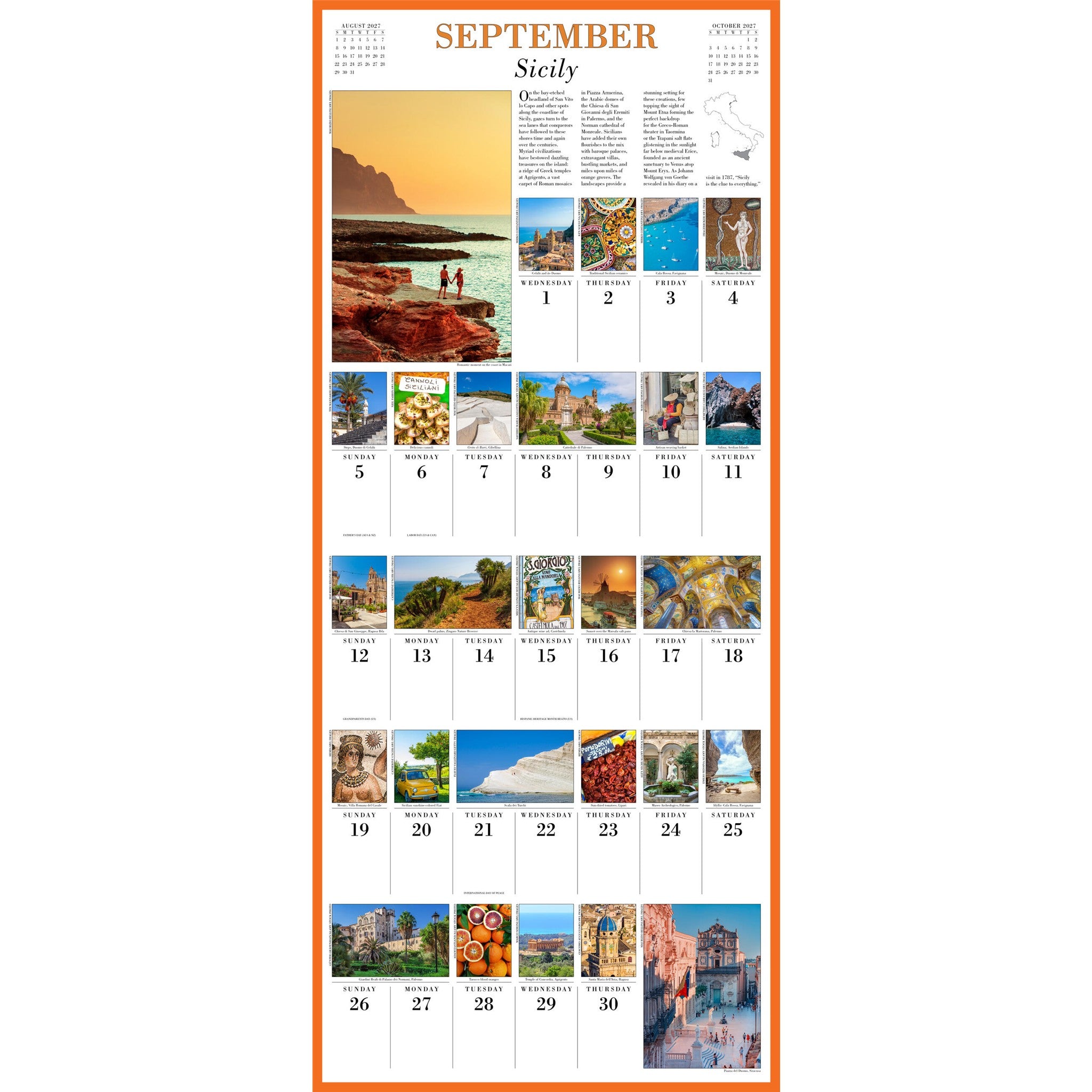 365 Days in Italy 2027 Wall Calendar