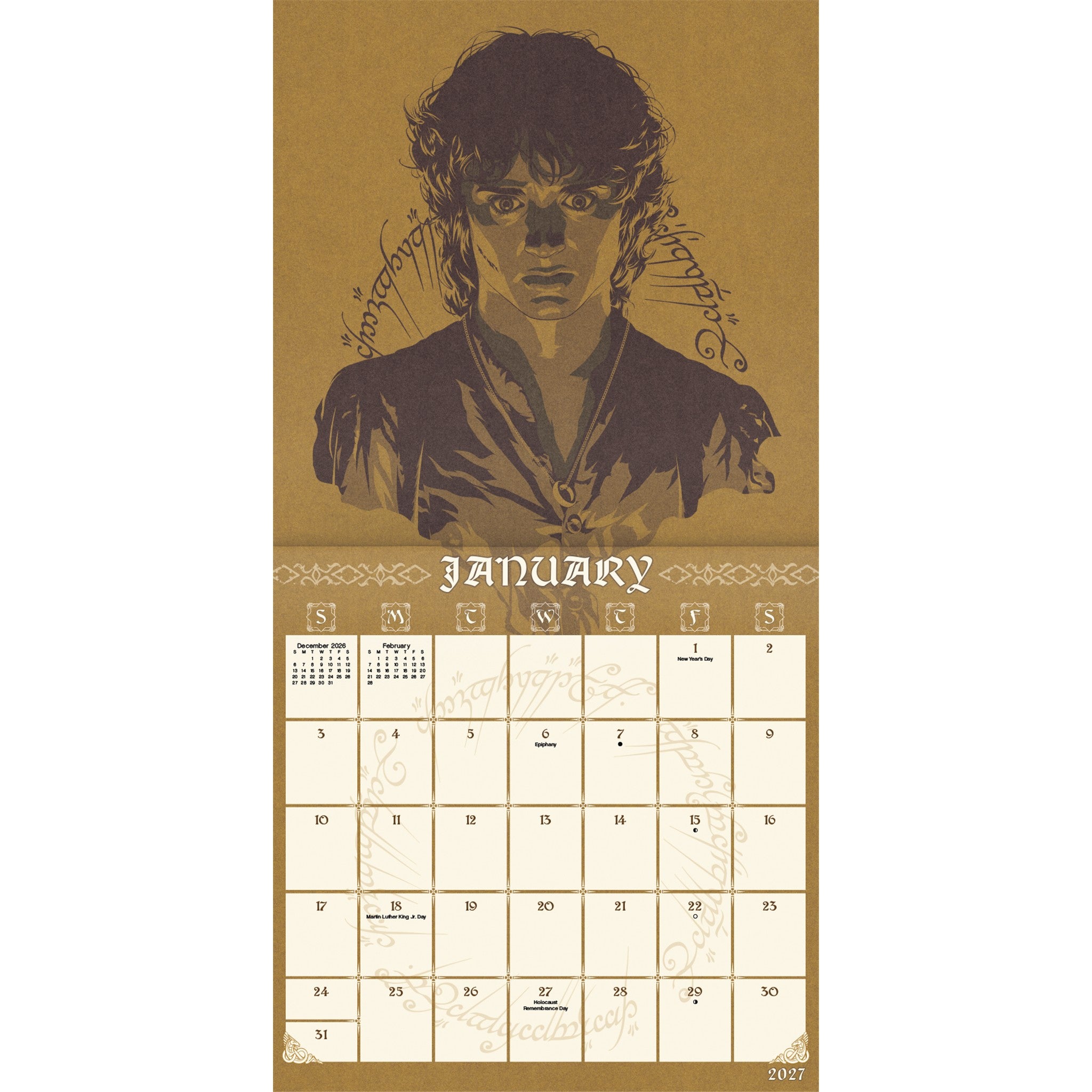 The Lord of the Rings 2027 Wall Calendar
