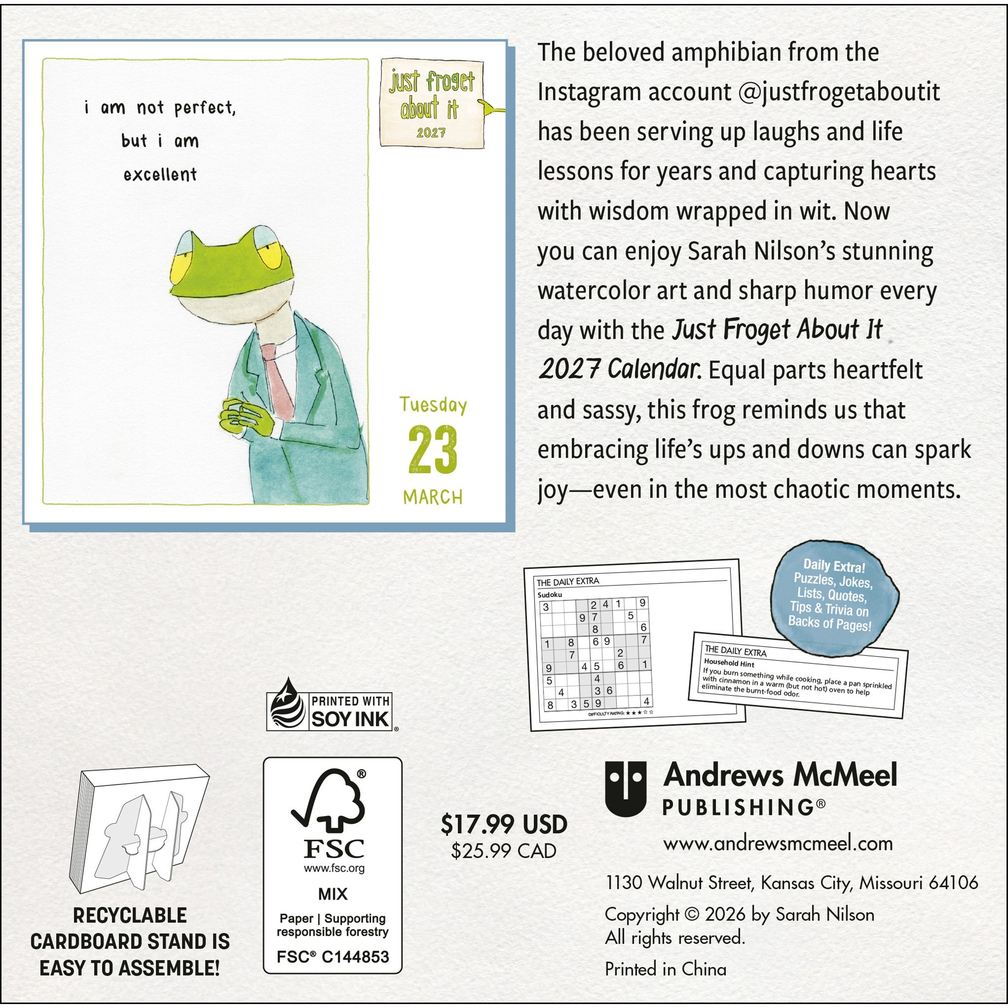 Just Froget About It 2027 Box Calendar