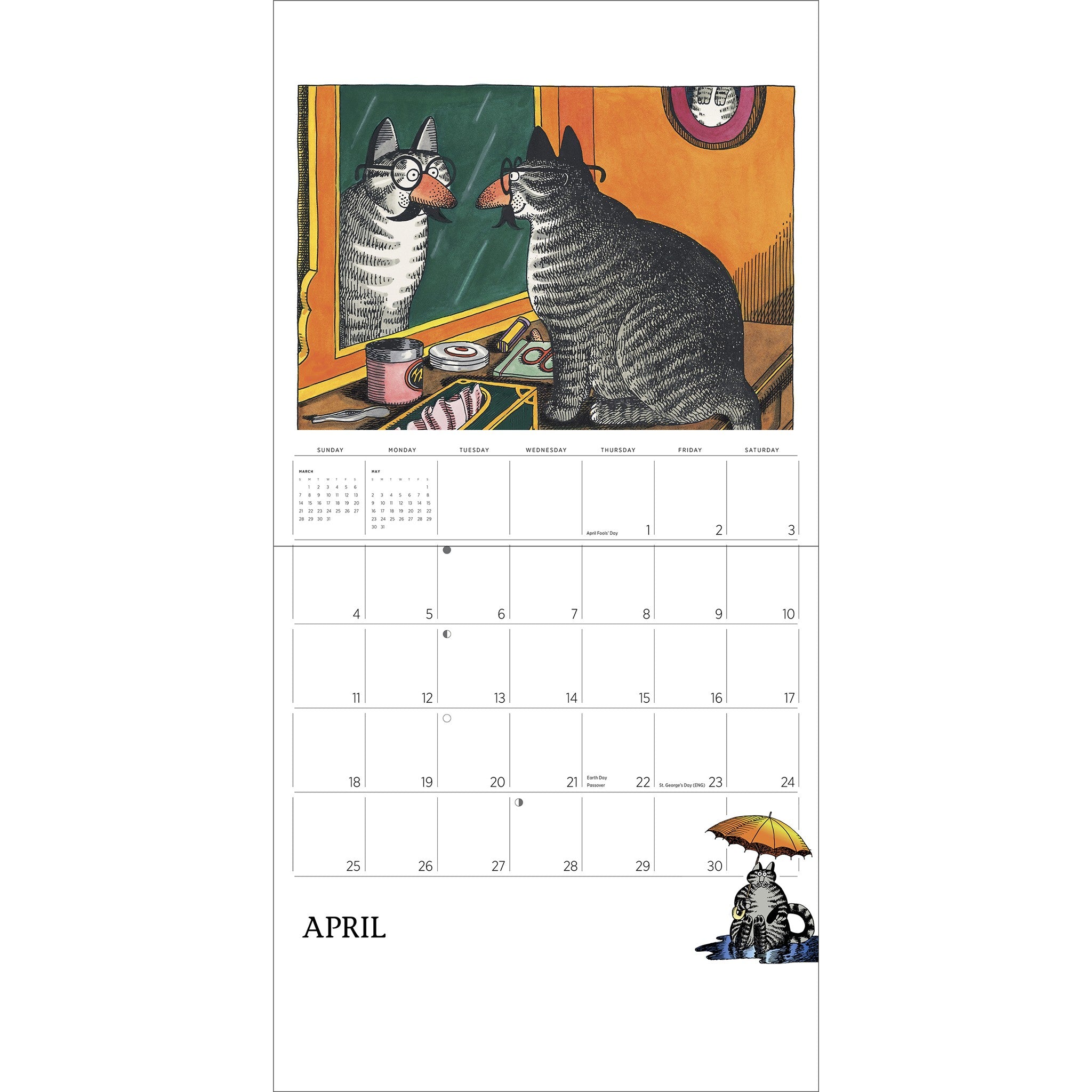B Kliban Cat Special Edition with Print 2027 Wall Calendar