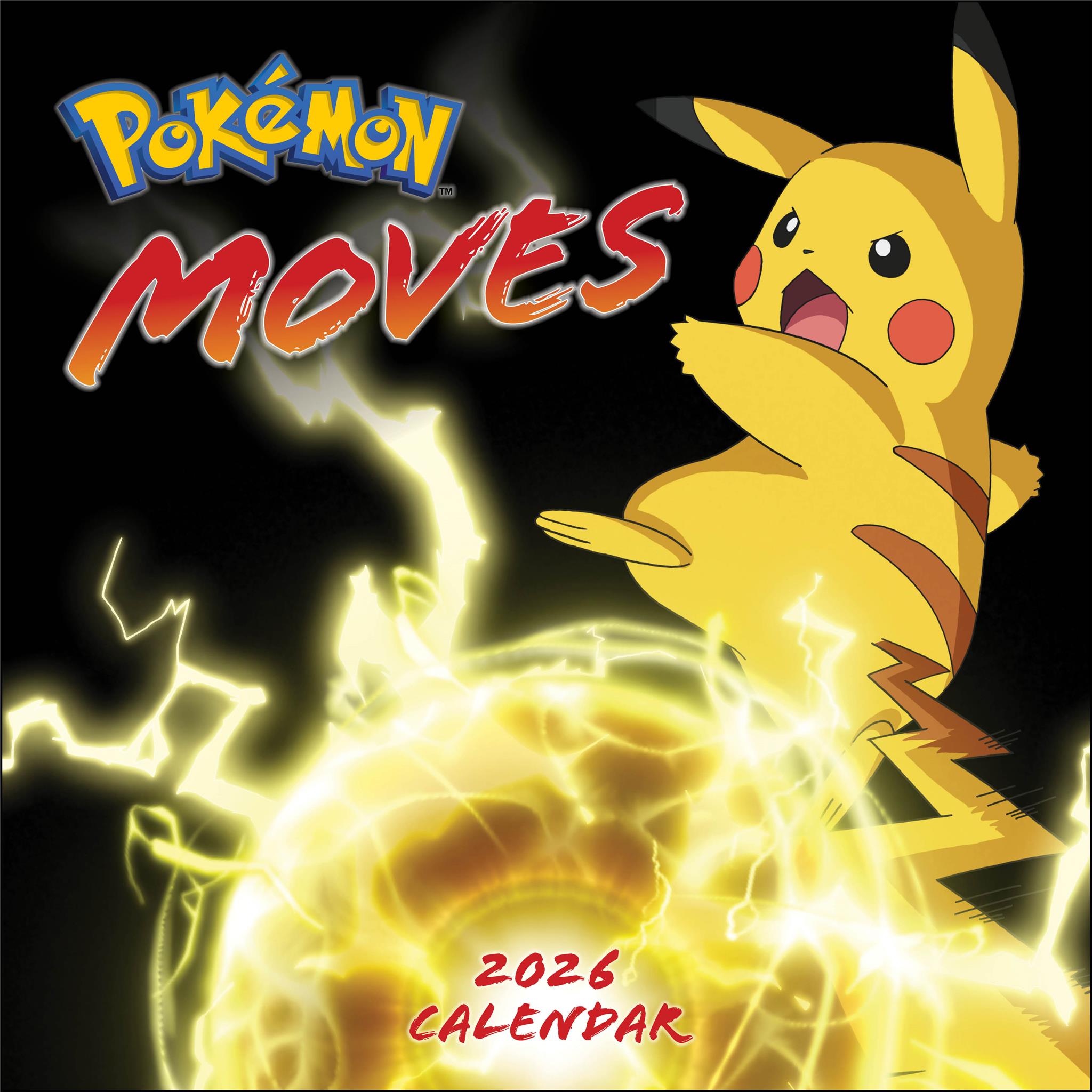Pokémon Moves 2026 Wall Calendar - Online Exclusive
