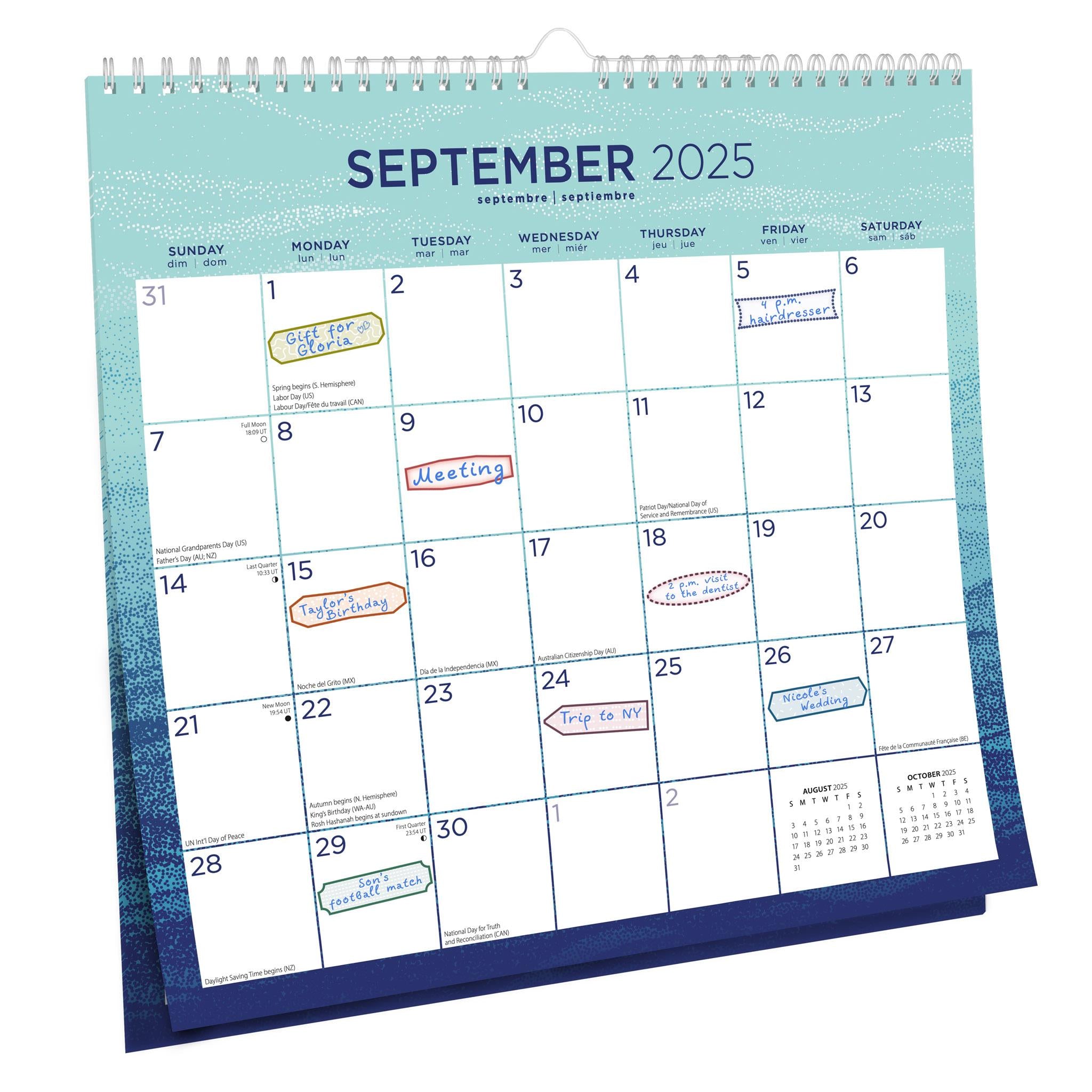 Seaside Currents Wall 2025 Calendar