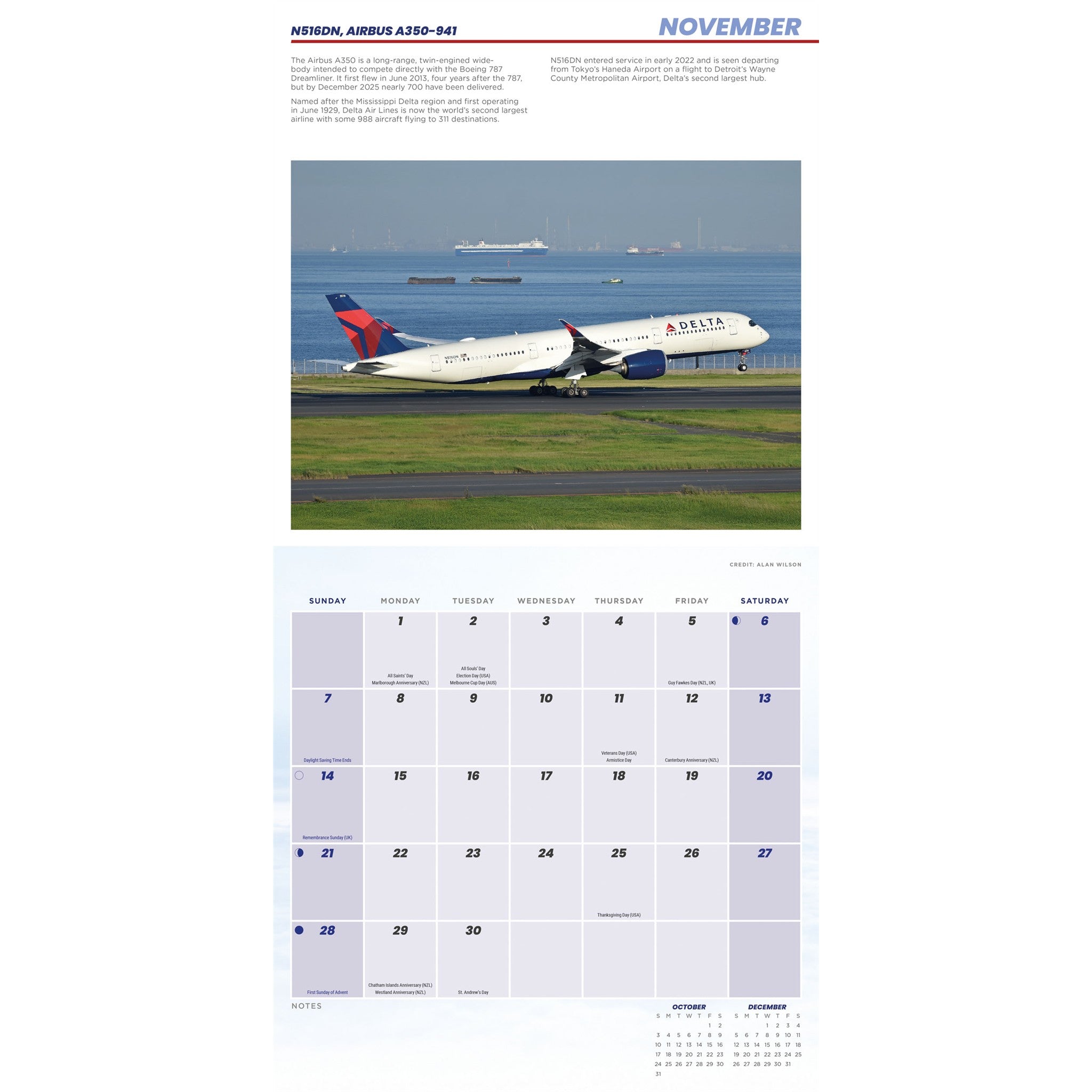 Commercial Aircraft 2027 Wall Calendar