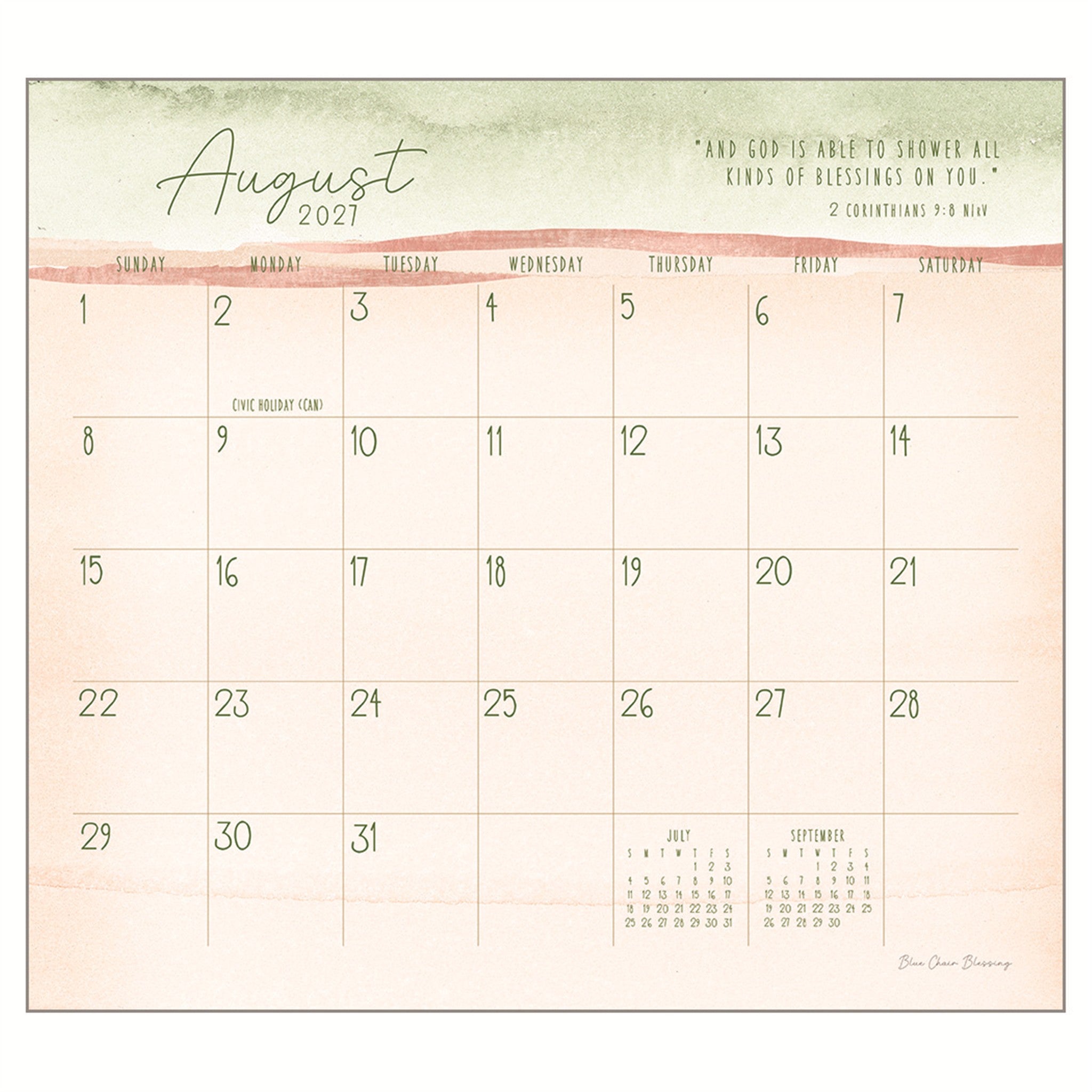 Grace Upon Grace 2027 Wall Calendar - Online Only