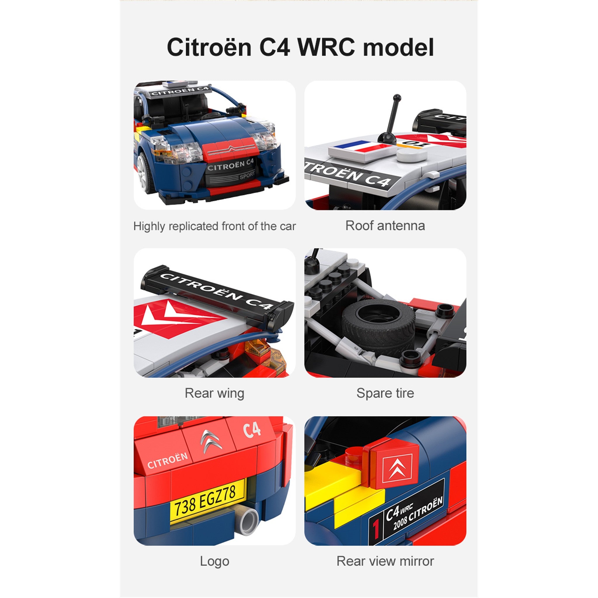 2008 Citroen C4 WRC 329 Pieces with Remote Control