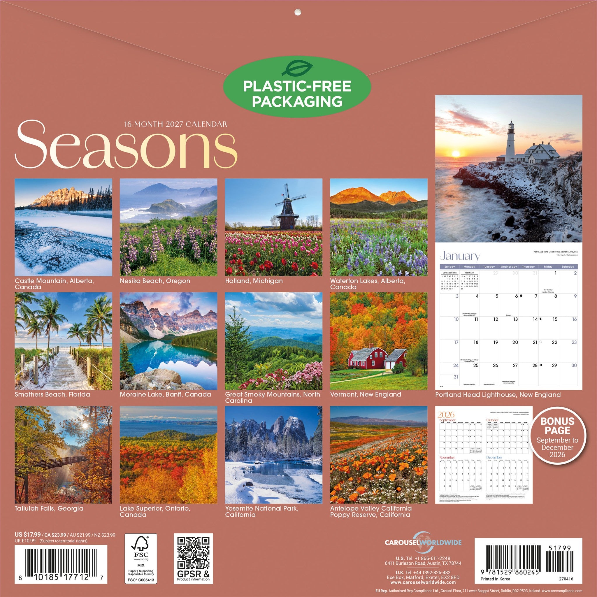 Seasons 2027 Wall Calendar
