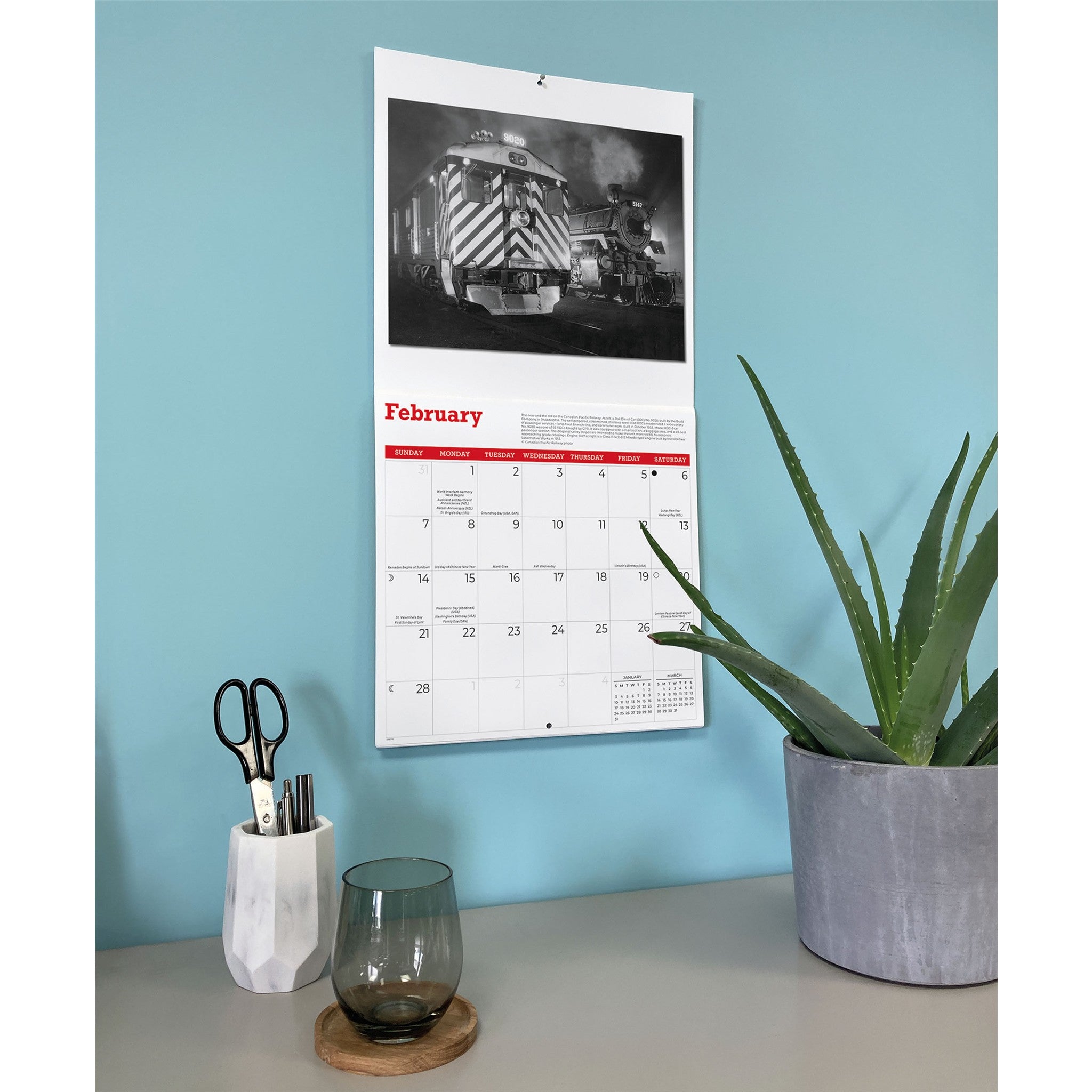 Classic Trains 2027 Wall Calendar