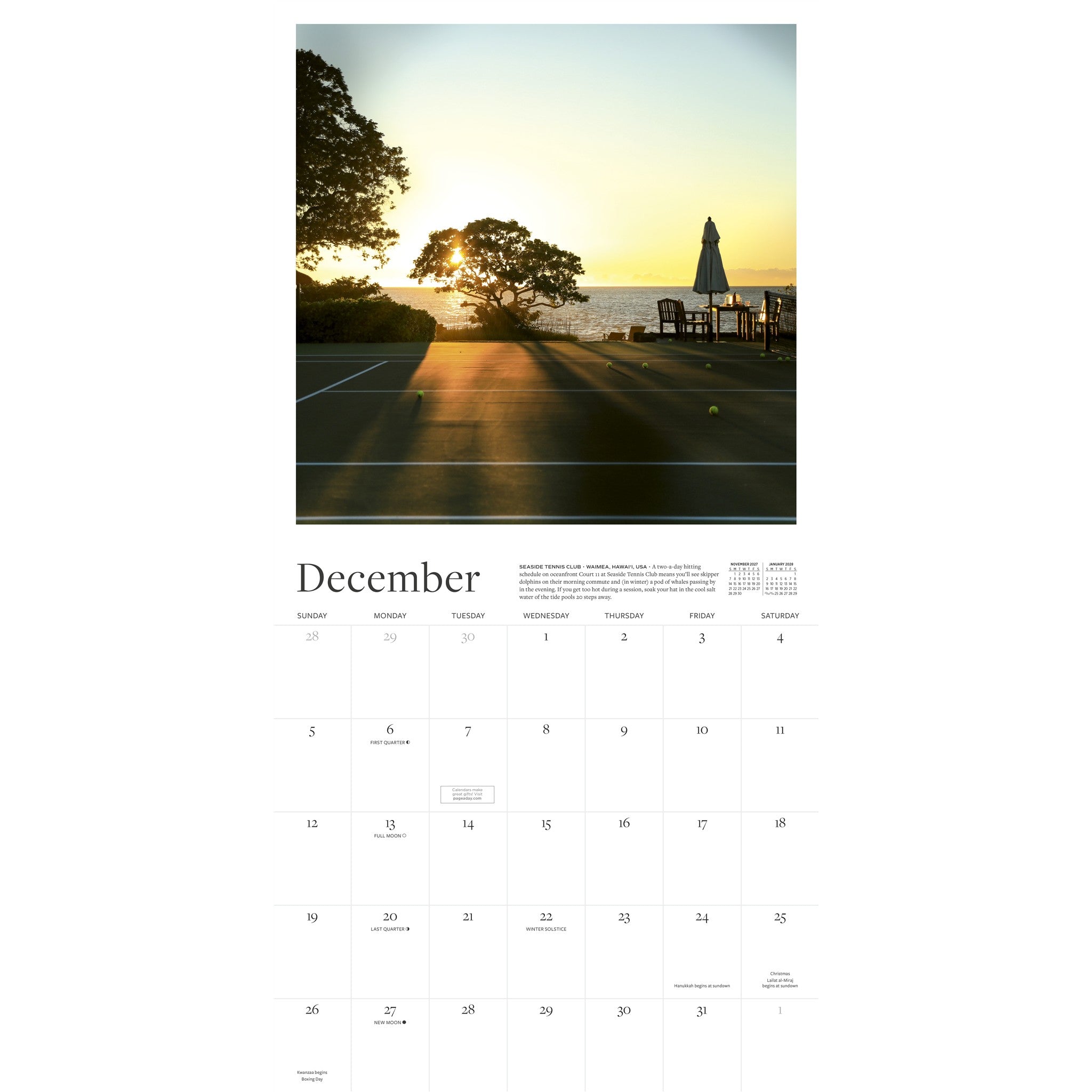 The Tennis Court 2027 Wall Calendar - Online Only