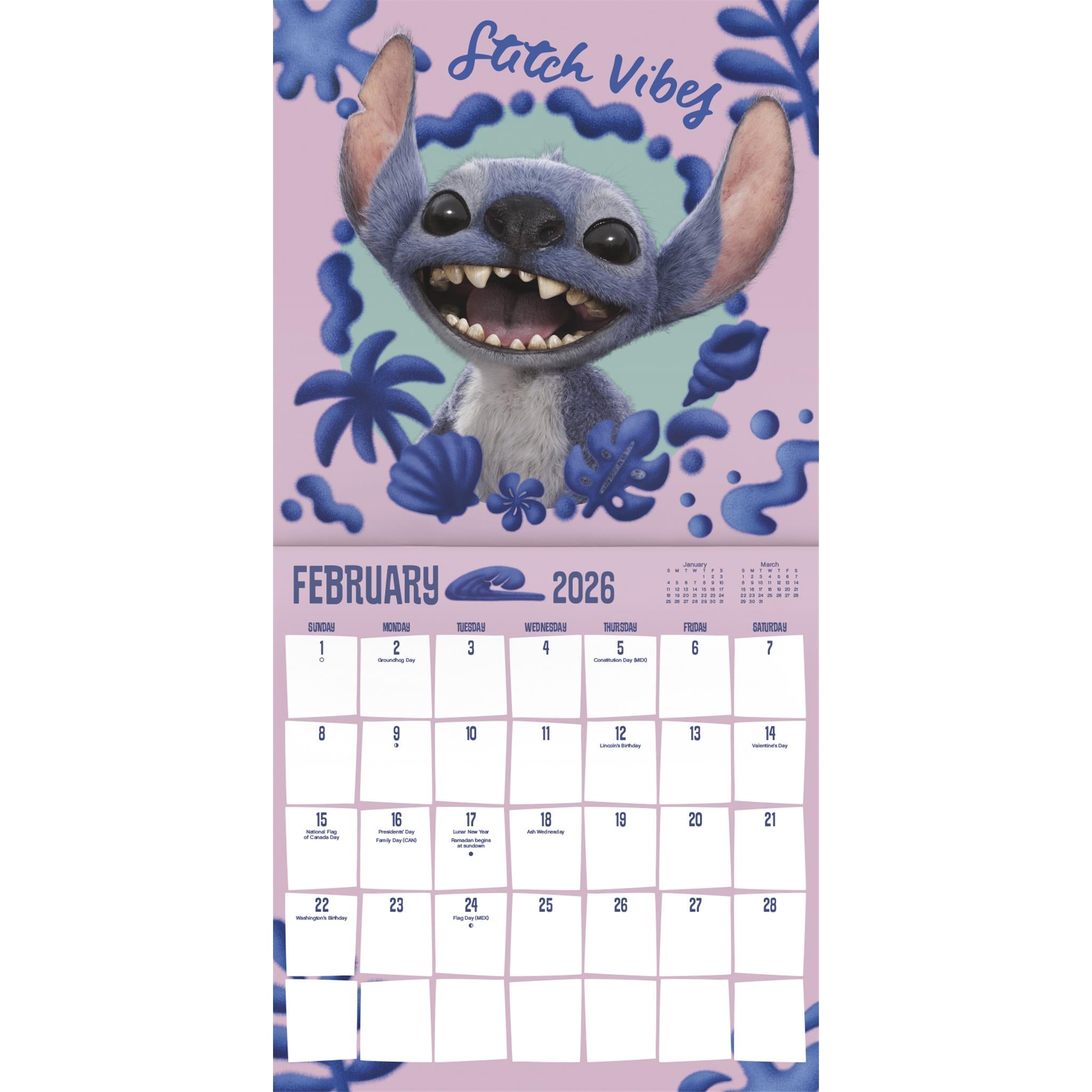 Lilo And Stitch Live Action 2026 Wall Calendar - Online Only