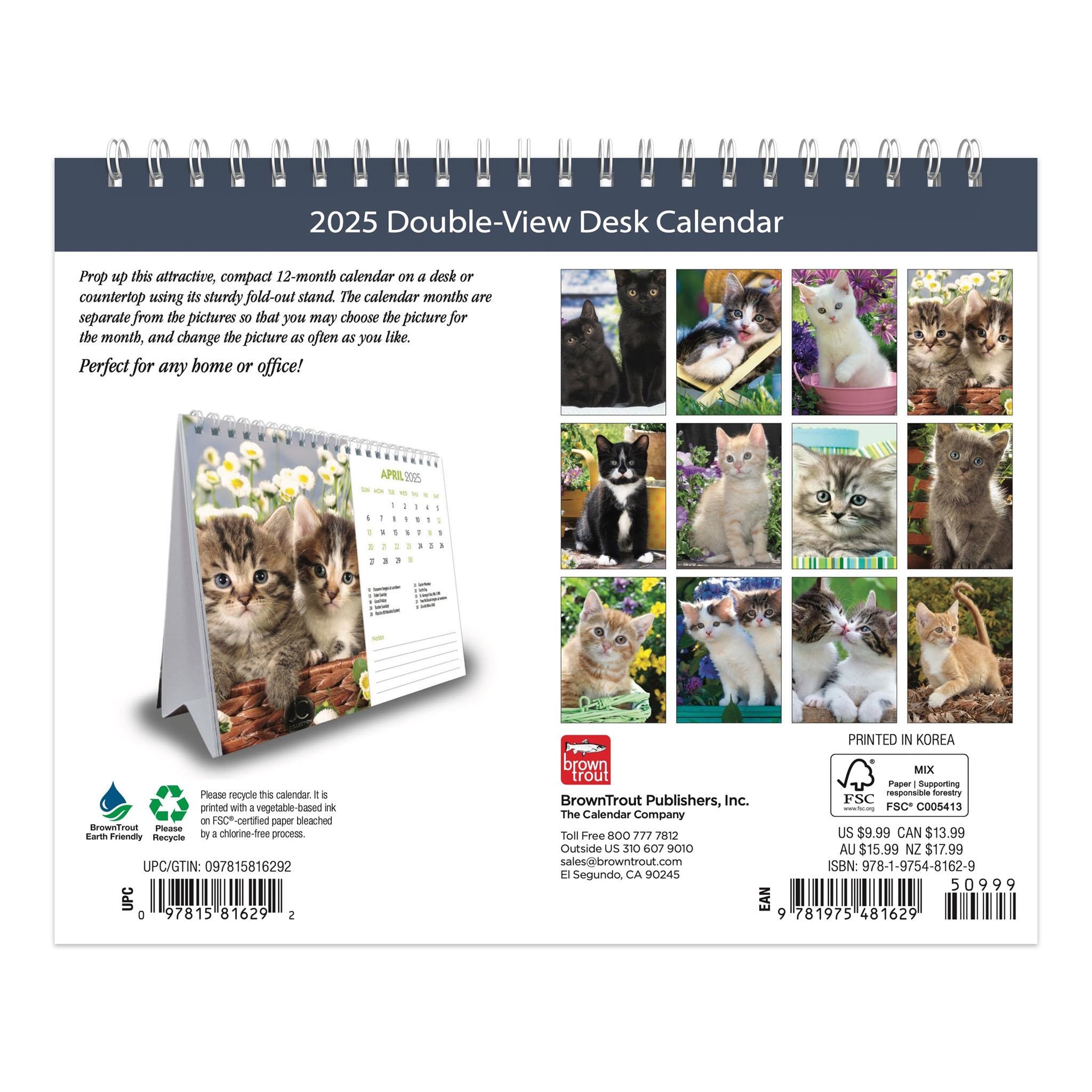 Kittens Easel 2025 Calendar