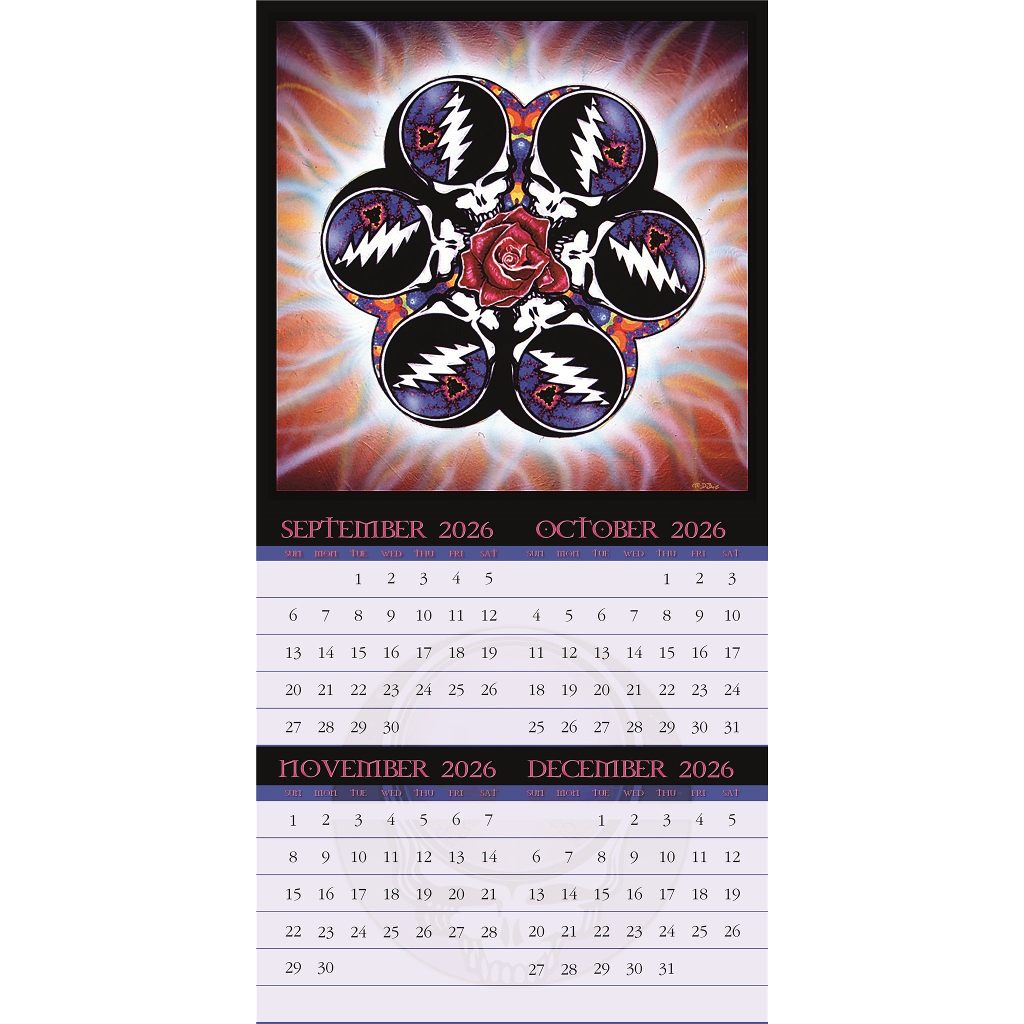 Grateful Dead 2027 Wall Calendar