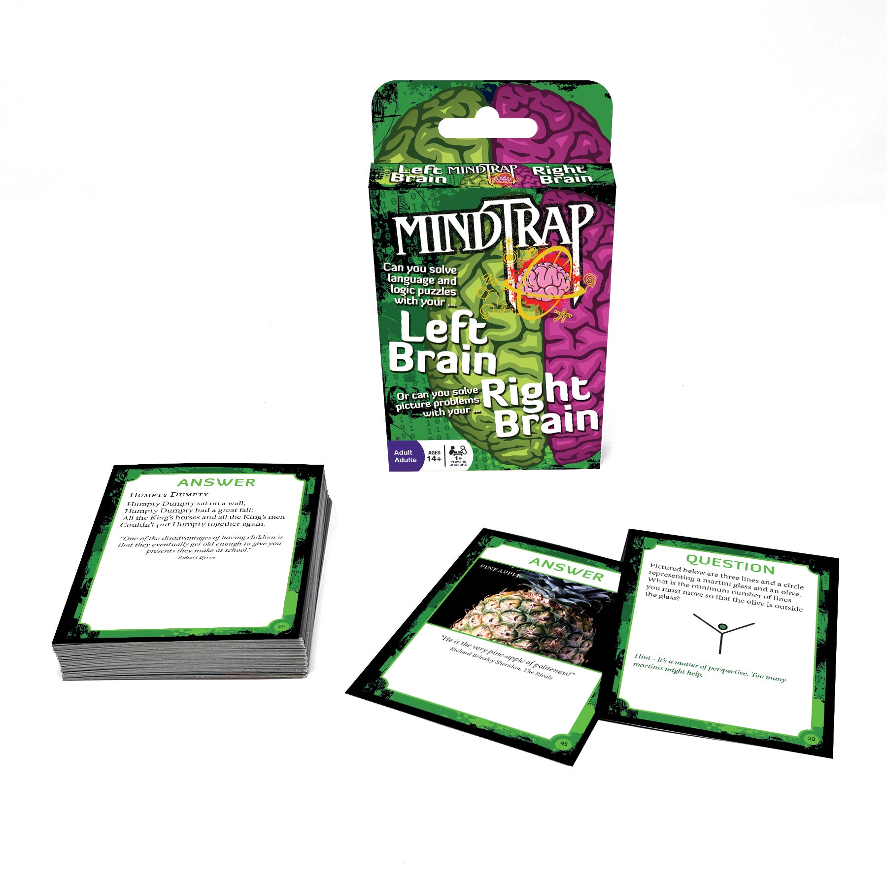 Left Brain Right Brain Card Game - Calendar Club Canada