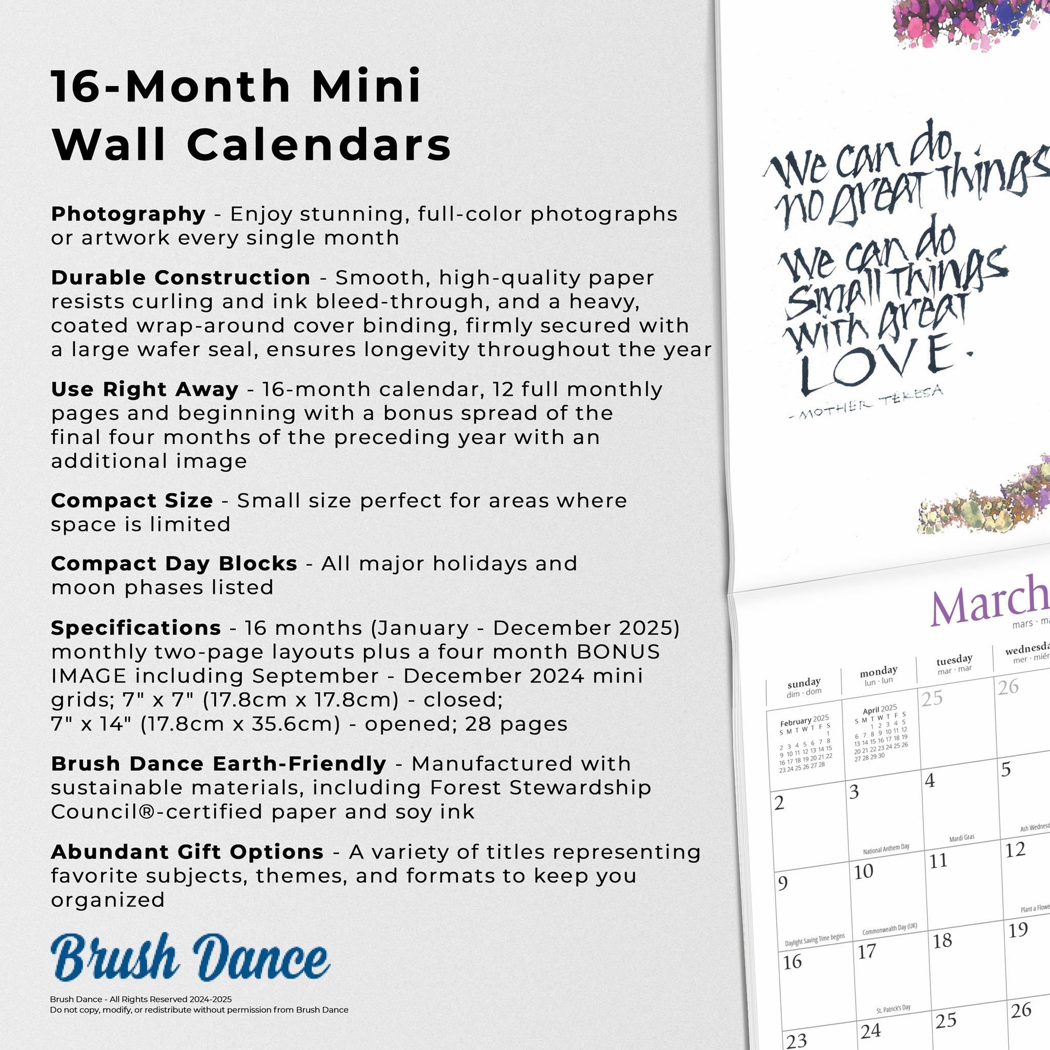 Live With Intention Mini 2025 Calendar