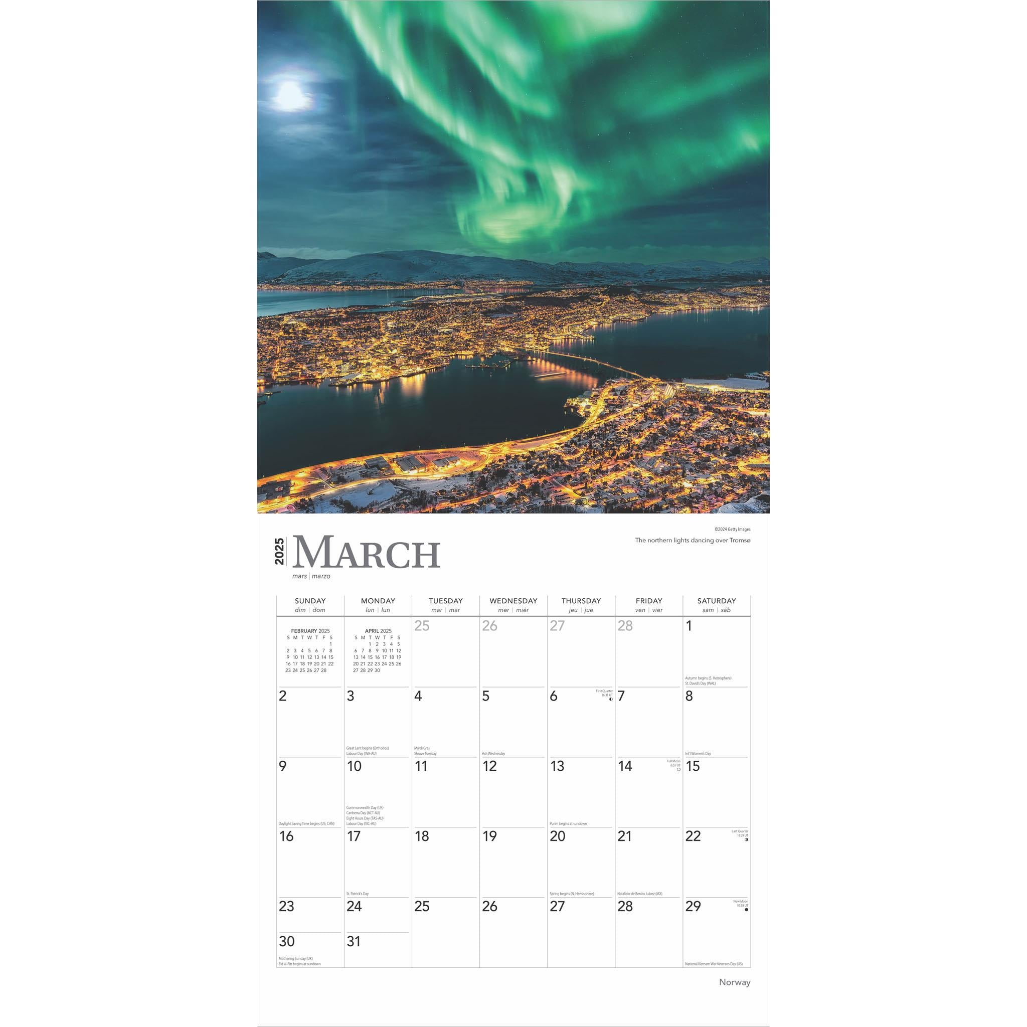 Norway Wall 2025 Calendar