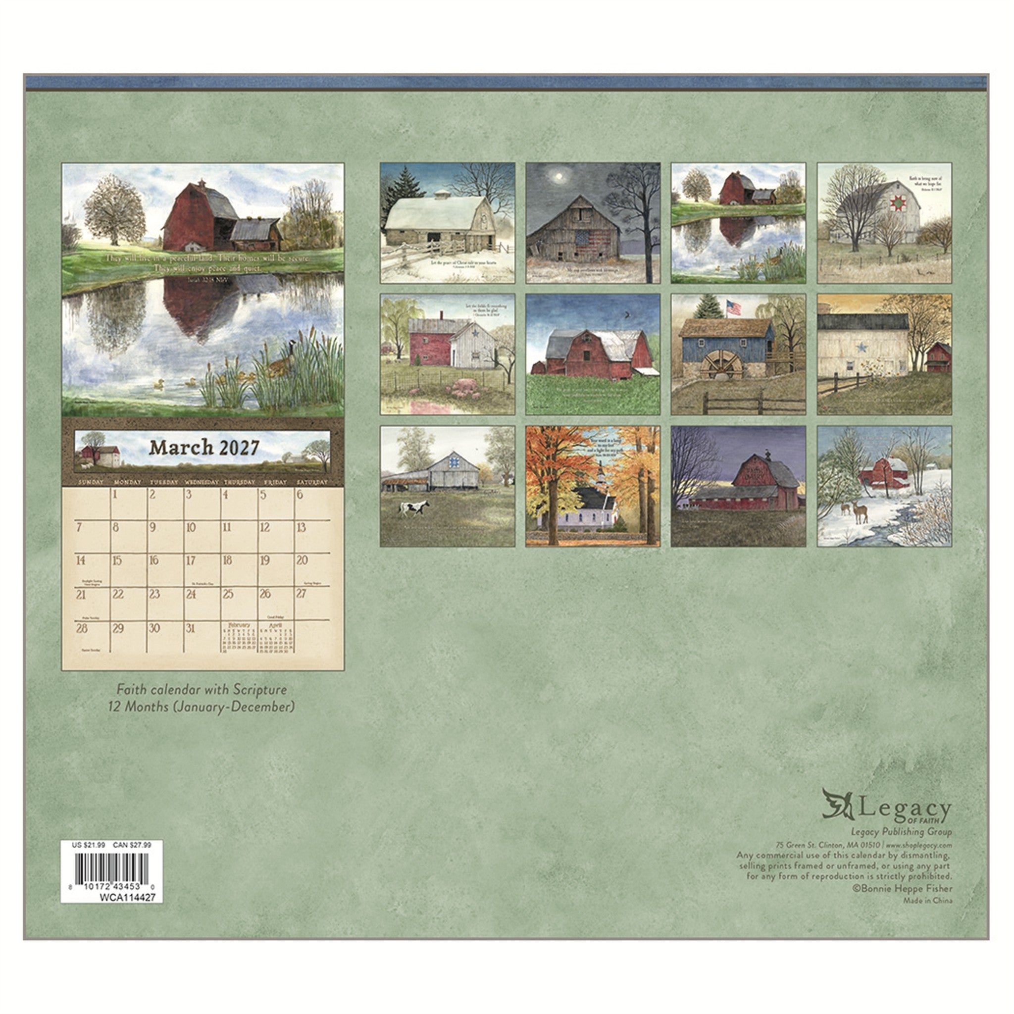 Country Blessings 2027 Wall Calendar - Online Only