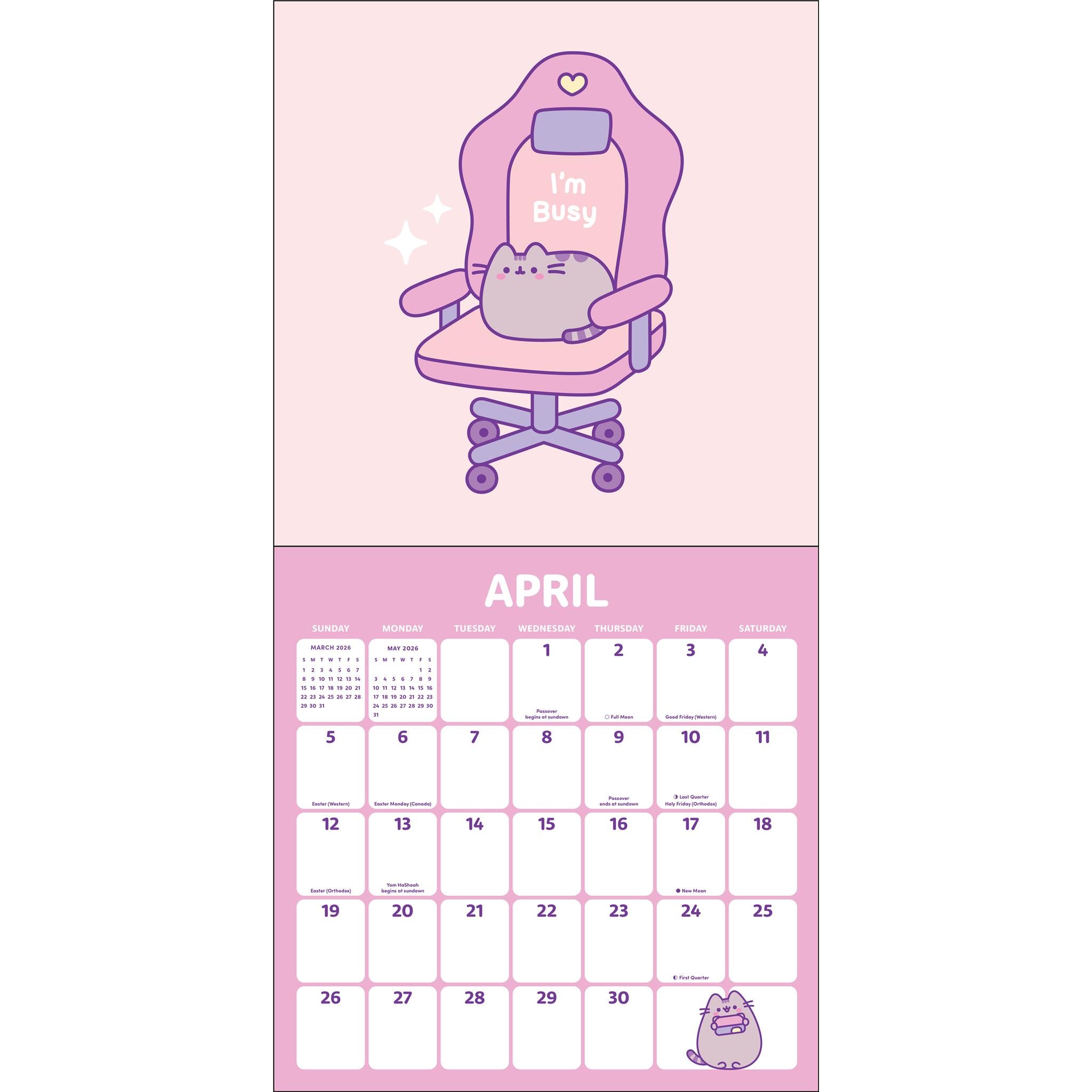 Pusheen 2026 Wall Calendar