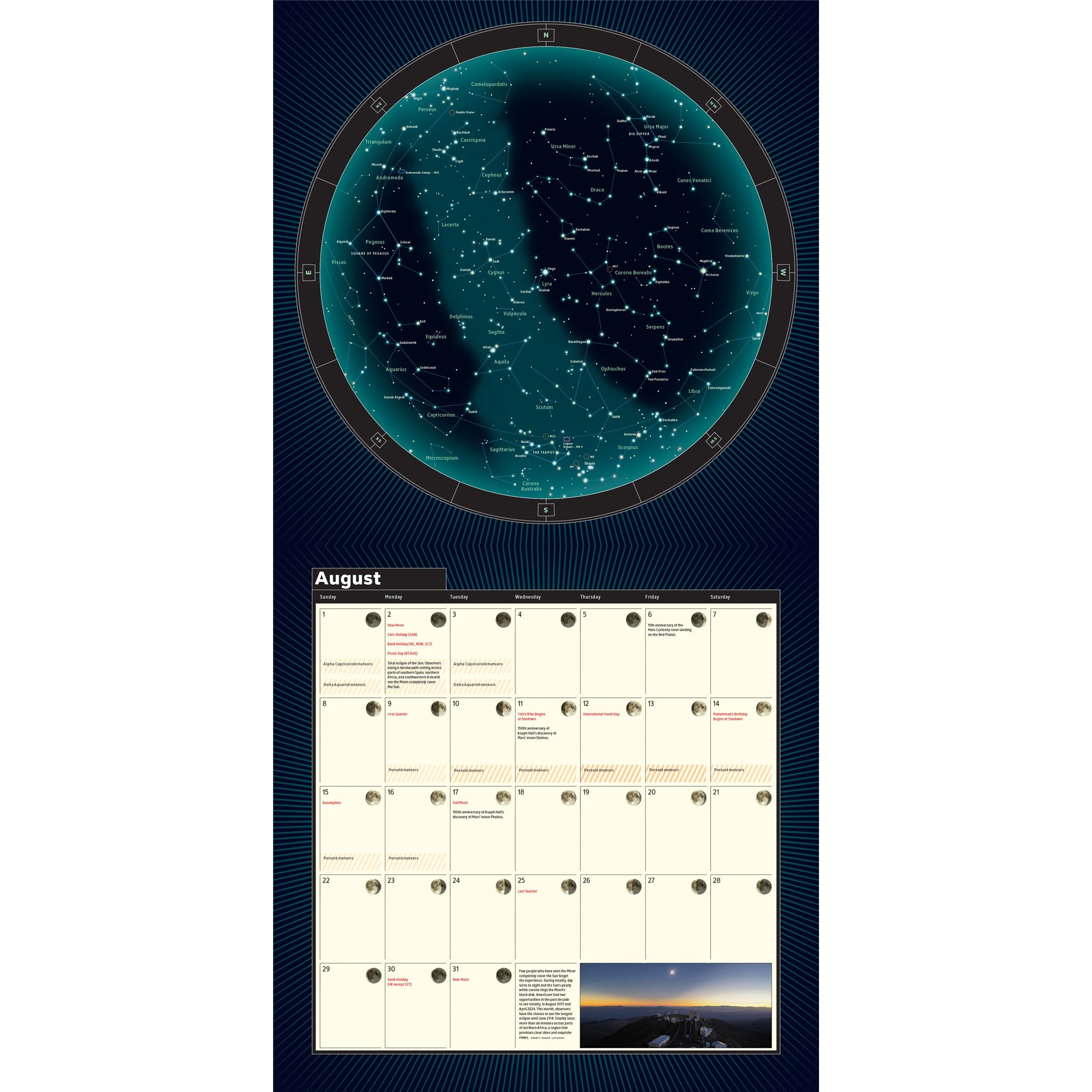 A Year of the Night Sky 2027 Wall Calendar