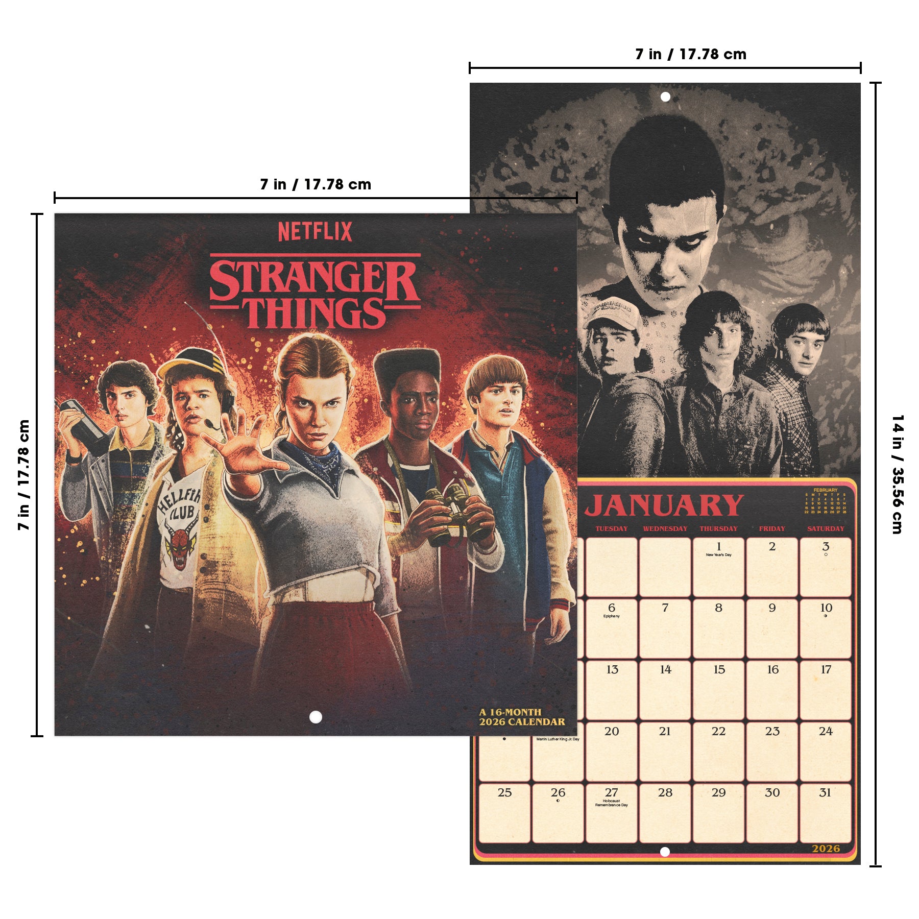 Stranger Things 2026 Mini Calendar