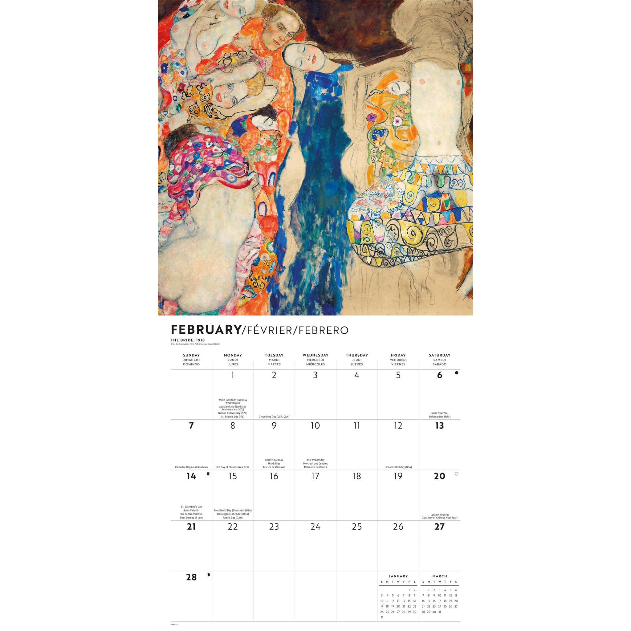 Klimt 2027 Wall Calendar