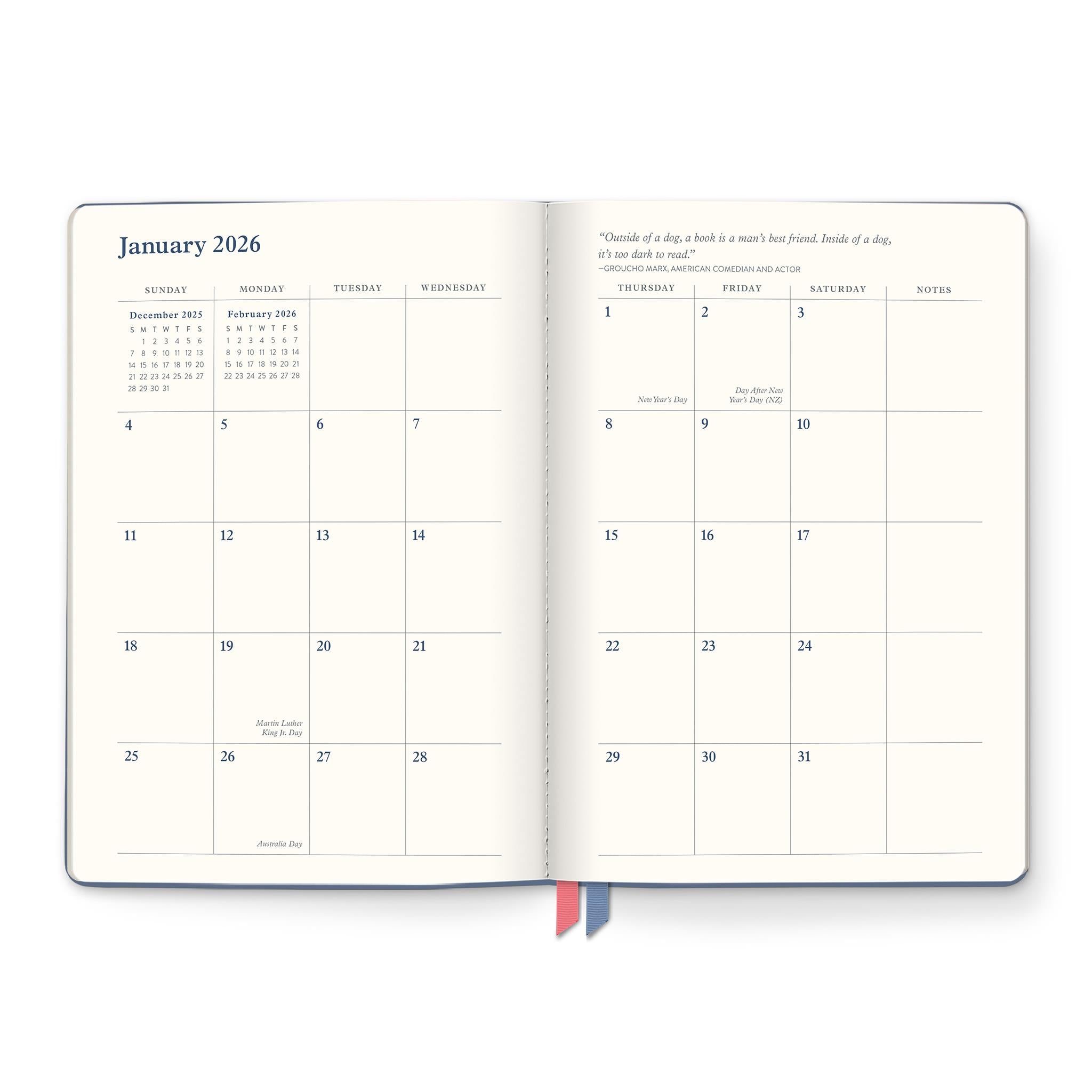 Fully Booked Clara Clothbound 2025-2026 Engagement Calendar