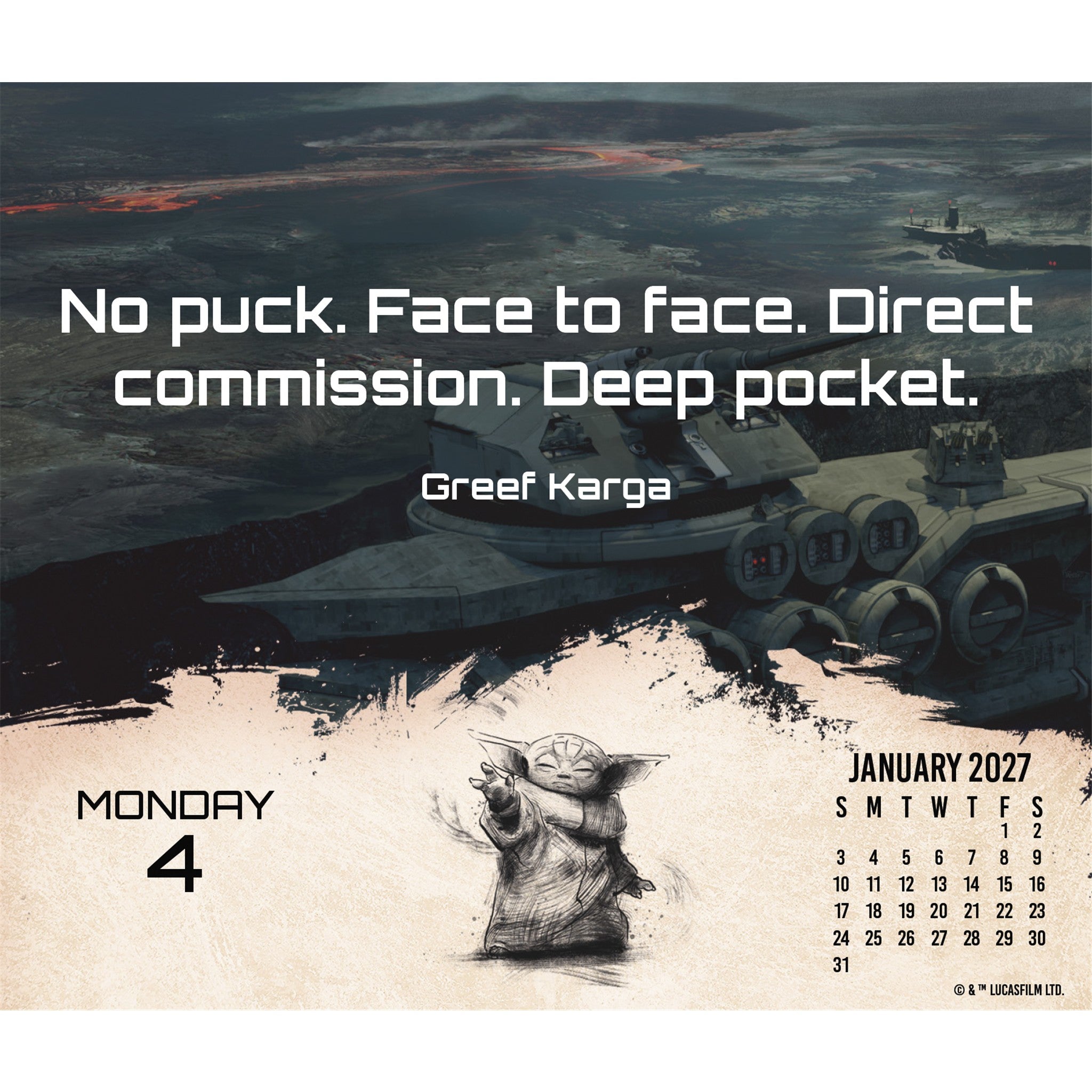 Star Wars Mandalorian 2027 Box Calendar - Online Only