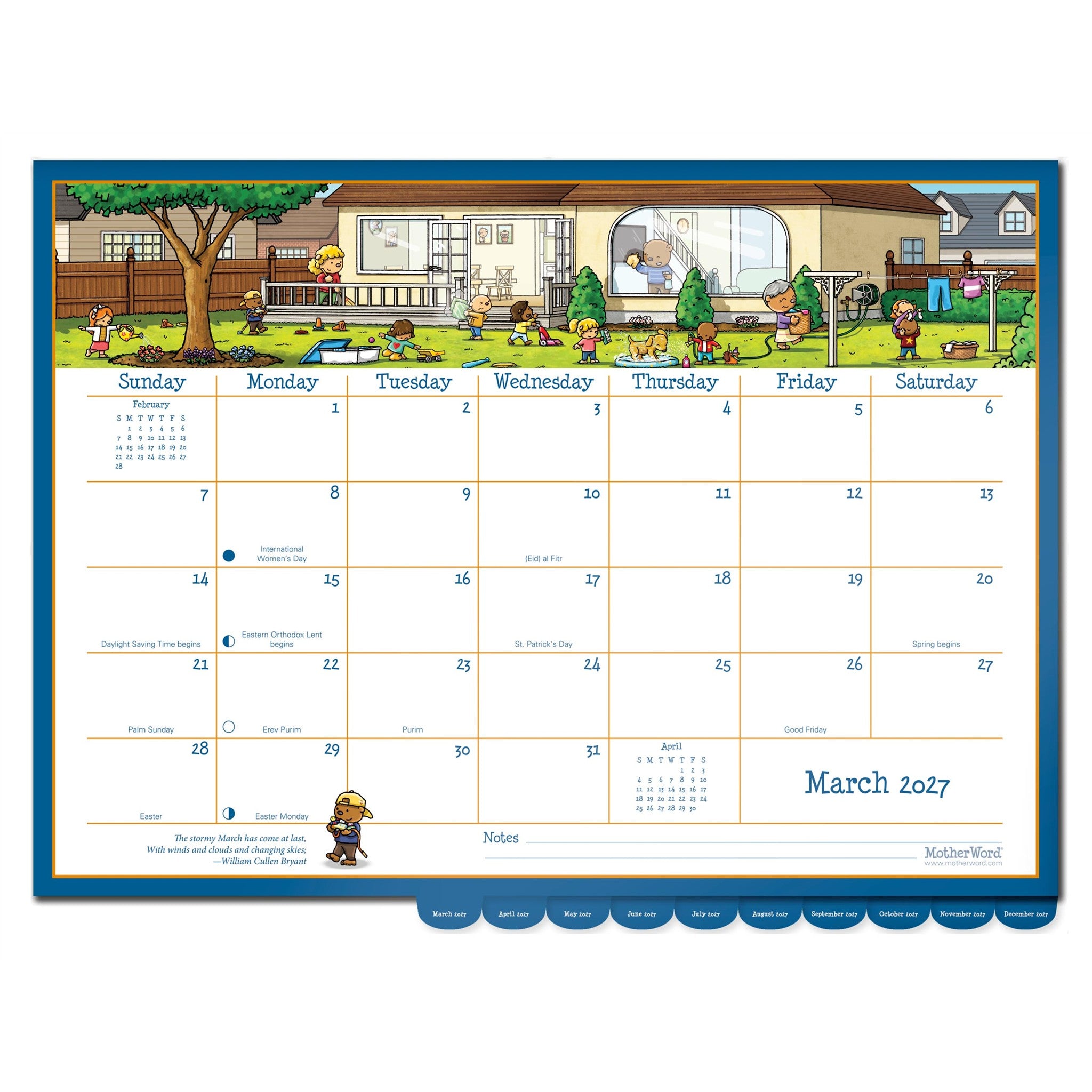 MotherWord Ultimate Family Deluxe 2026-2027 Wall Calendar