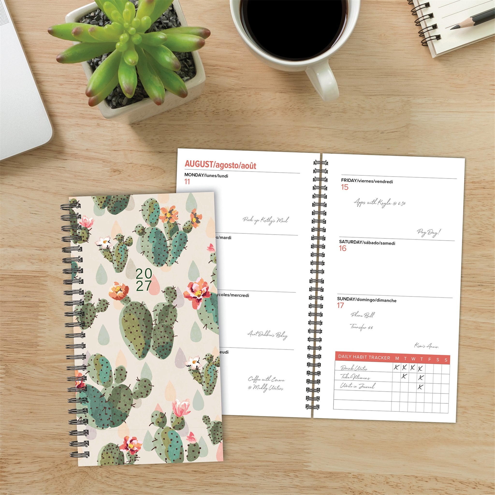 Garden Botanical Spiral 2027 Engagement Calendar