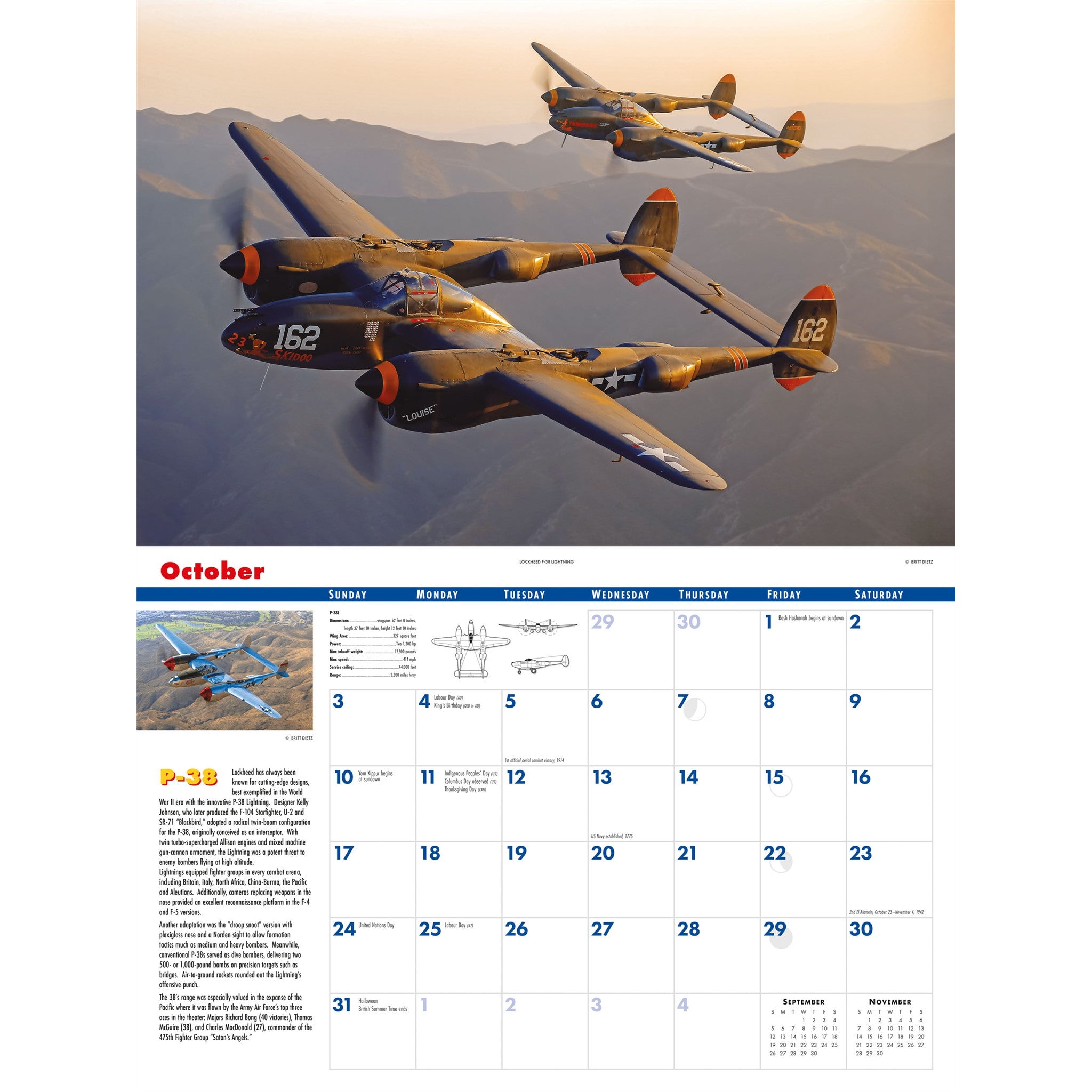 Golden Age of Flight 2027 Wall Calendar