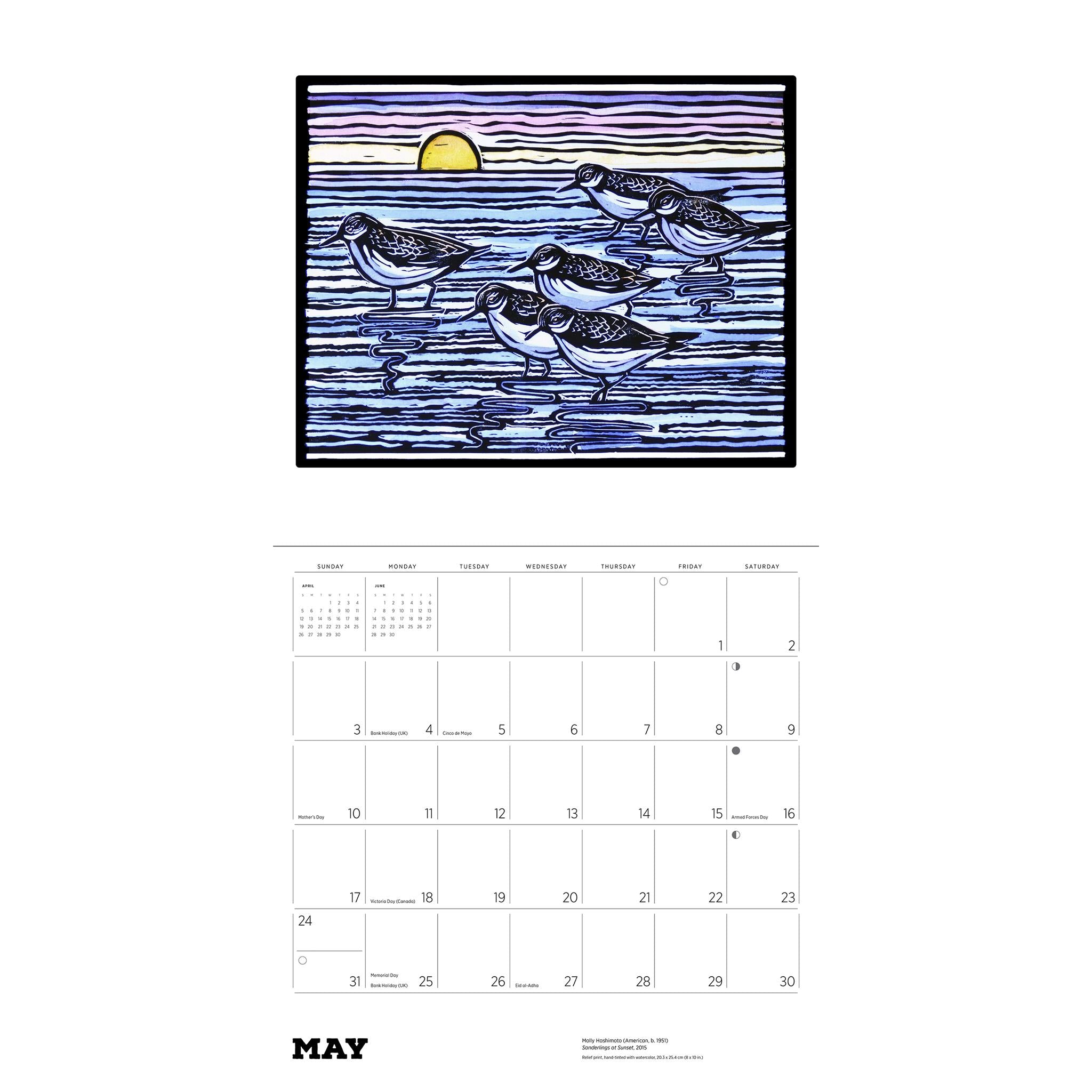 Molly Hashimoto Birds 2026 Wall Calendar