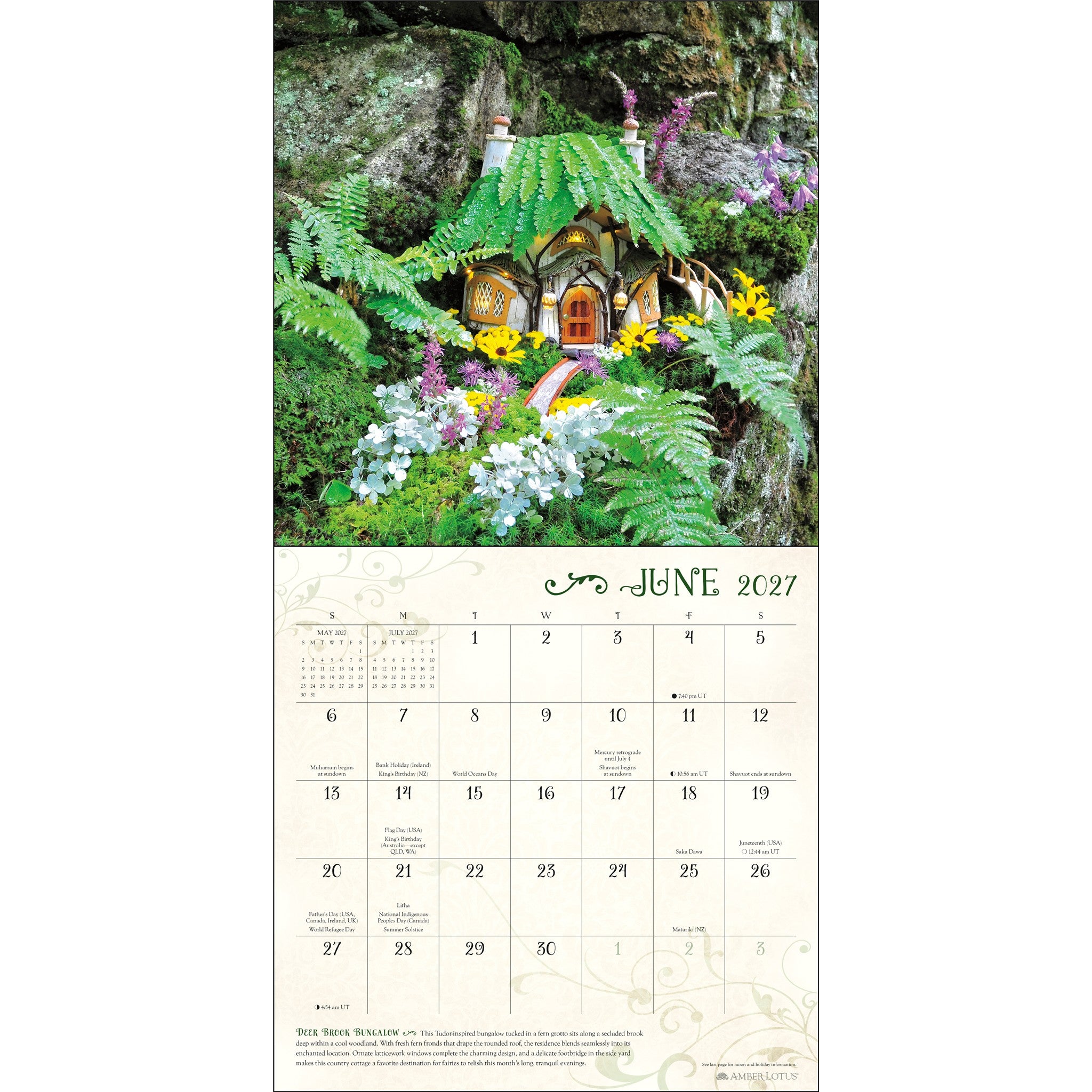 Fairy Houses 2027 Wall Calendar