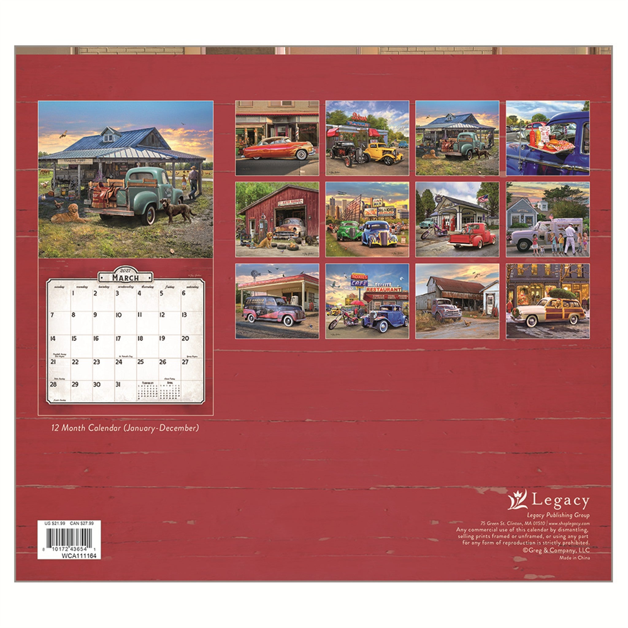 Nostalgic Main Street 2027 Wall Calendar - Online Only