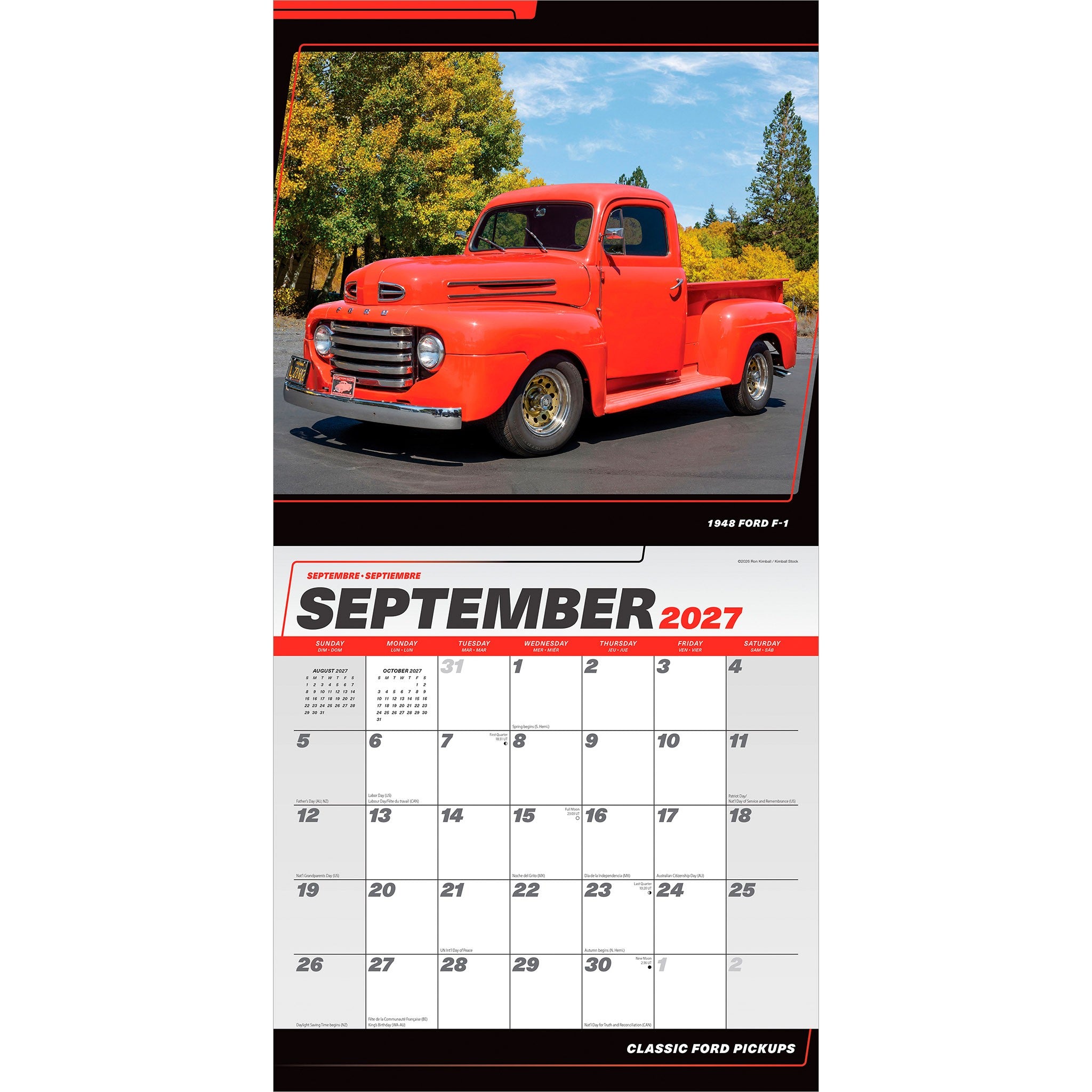Ford Pickups Classic 2027 Wall Calendar