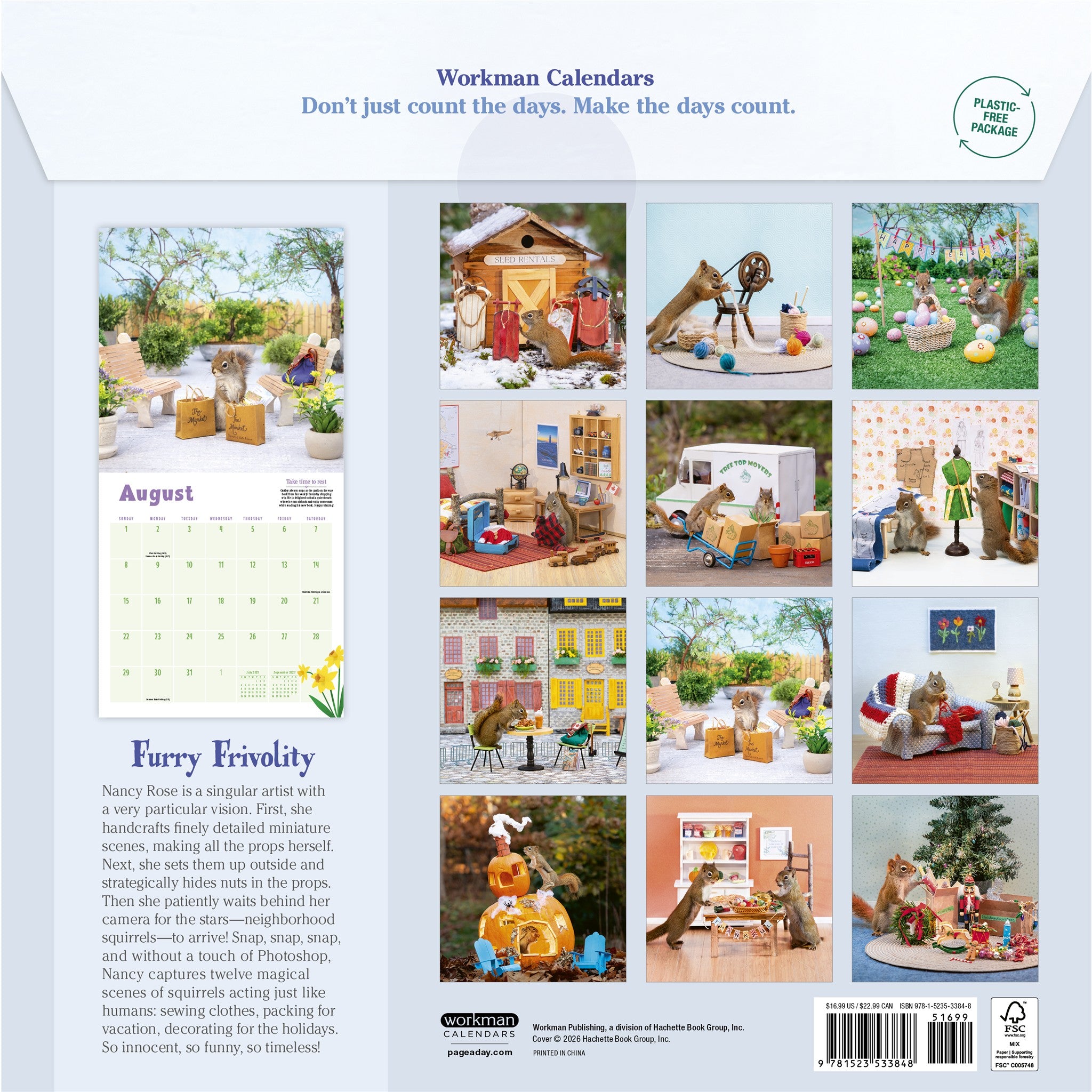 Secret Life of Squirrels 2027 Wall Calendar