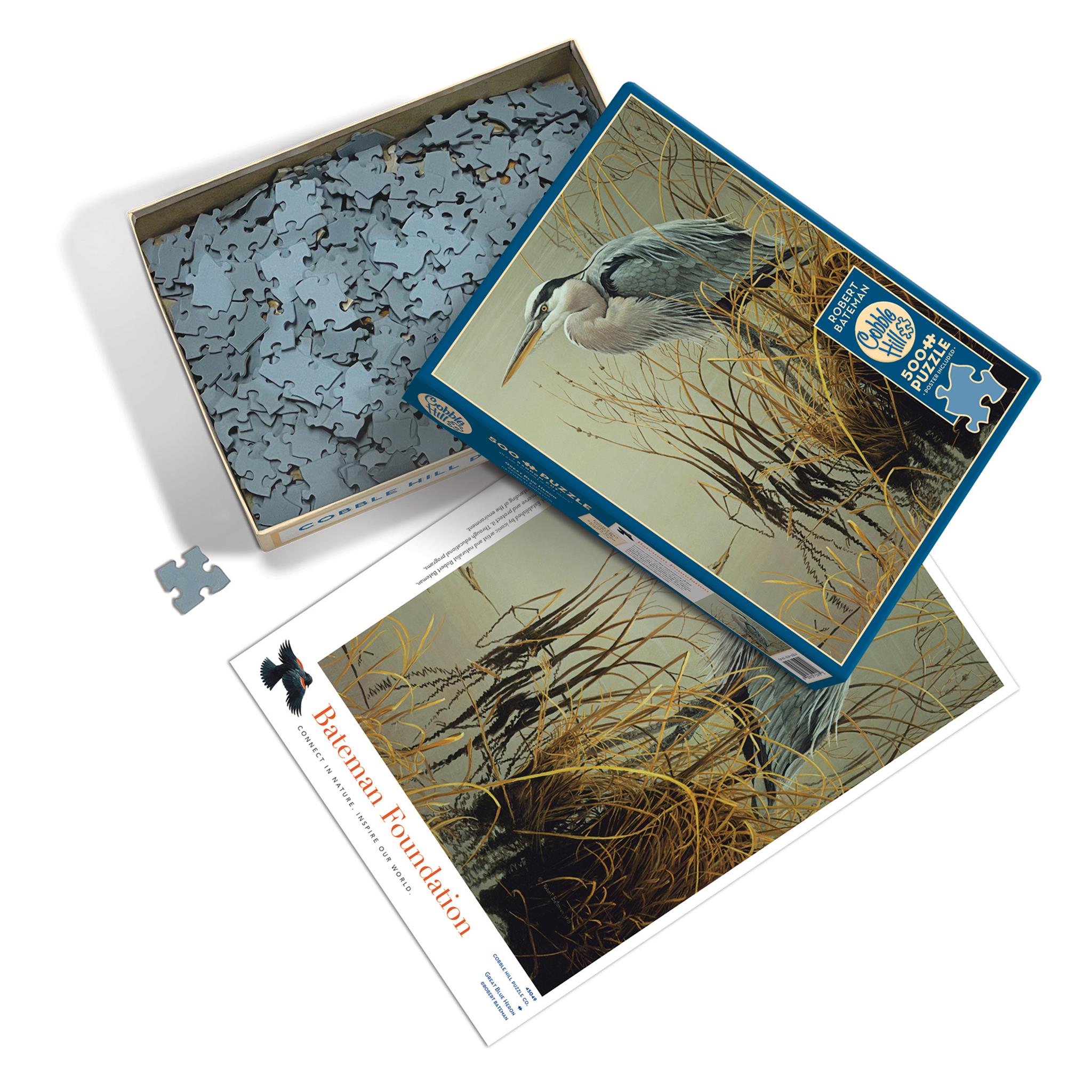 Great Blue Heron 500 Piece Puzzle Cobble Hill