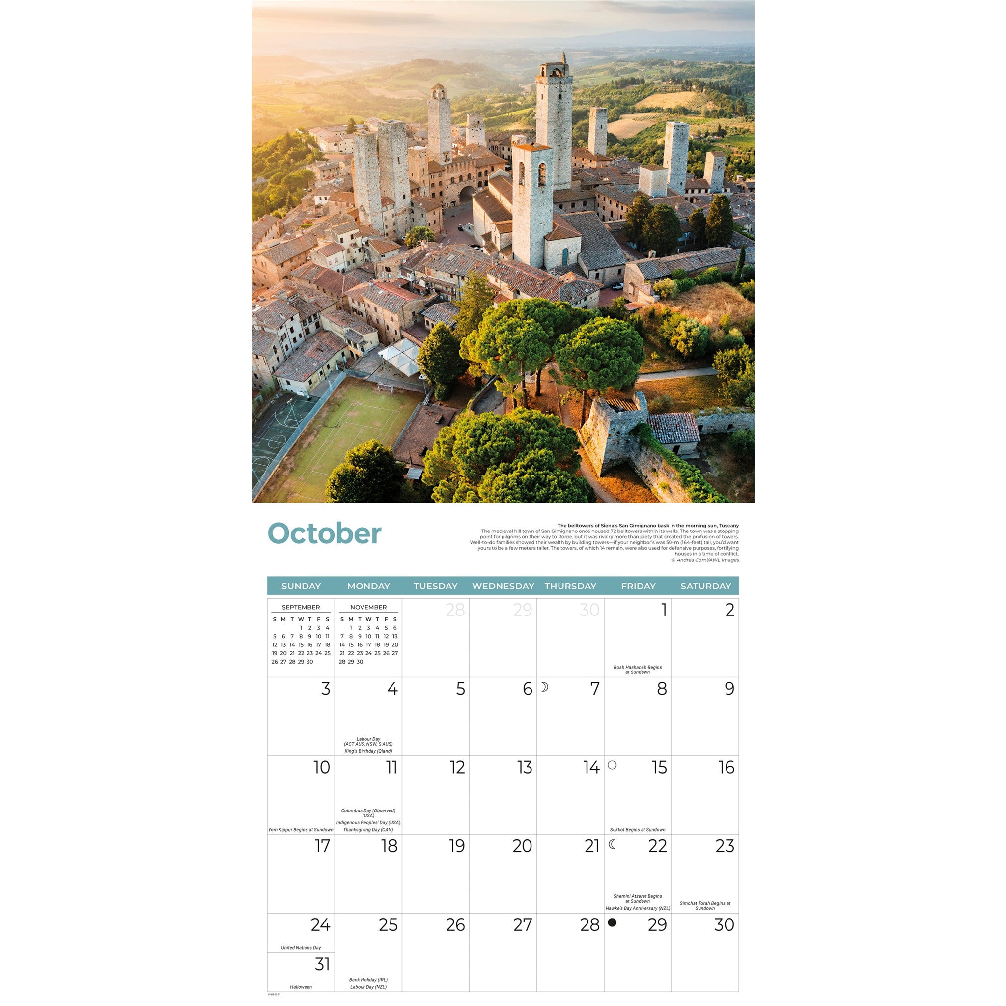Italy 2027 Wall Calendar