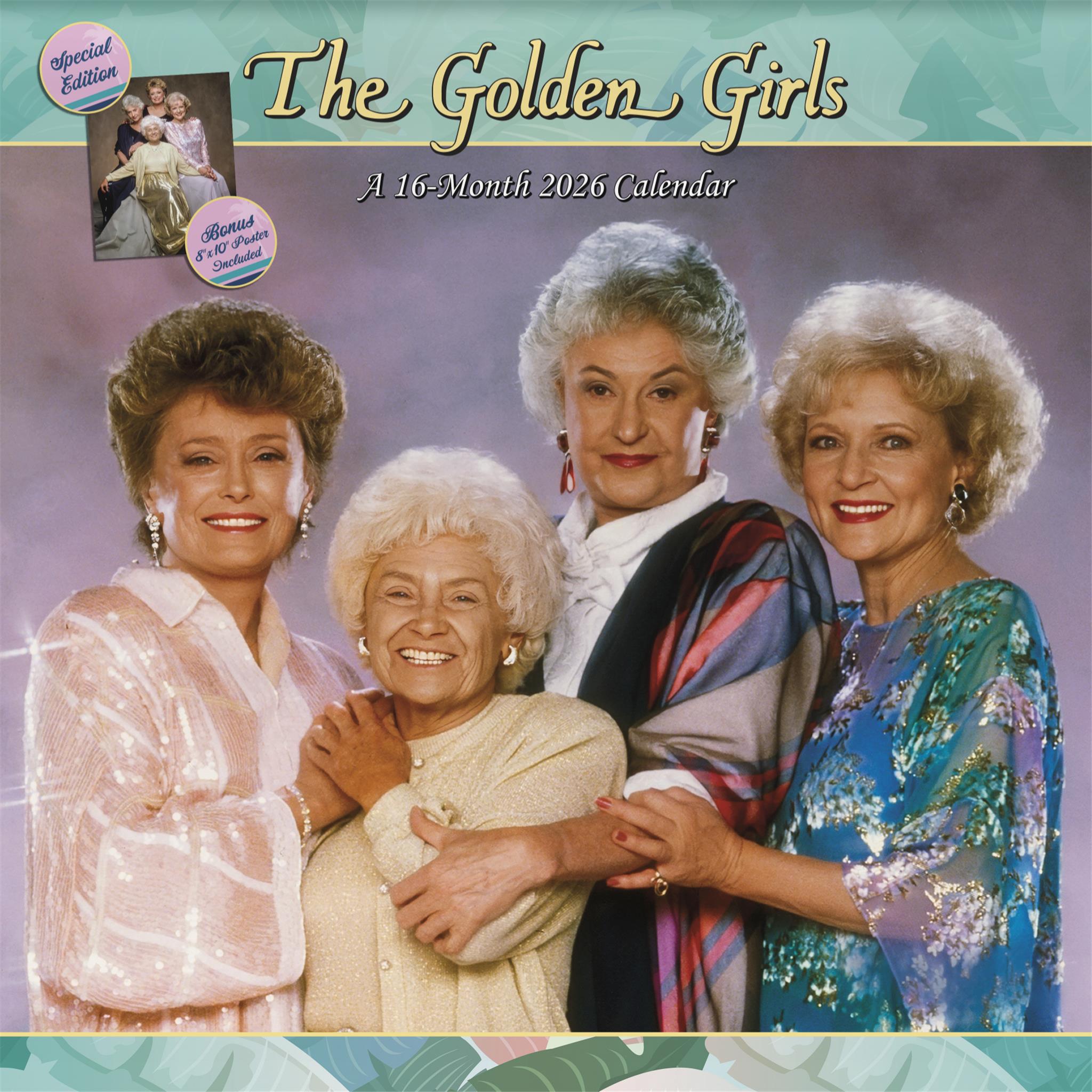 Golden Girls Exclusive with Print 2026 Deluxe Wall Calendar