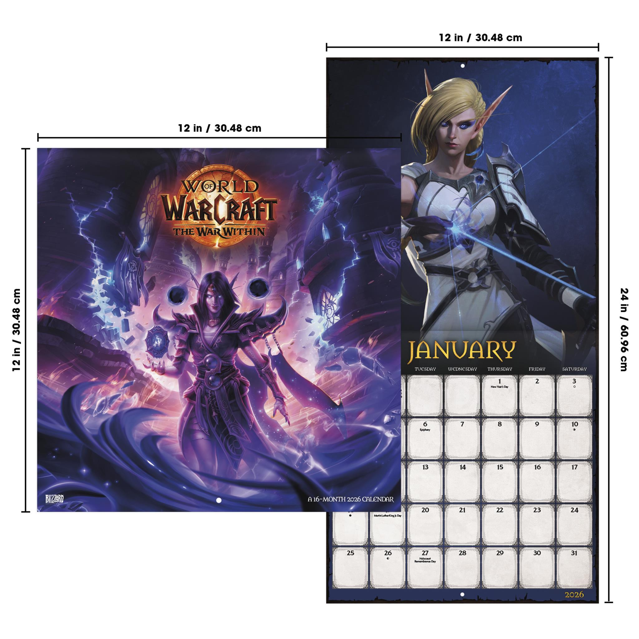 World Of Warcraft 2026 Wall Calendar