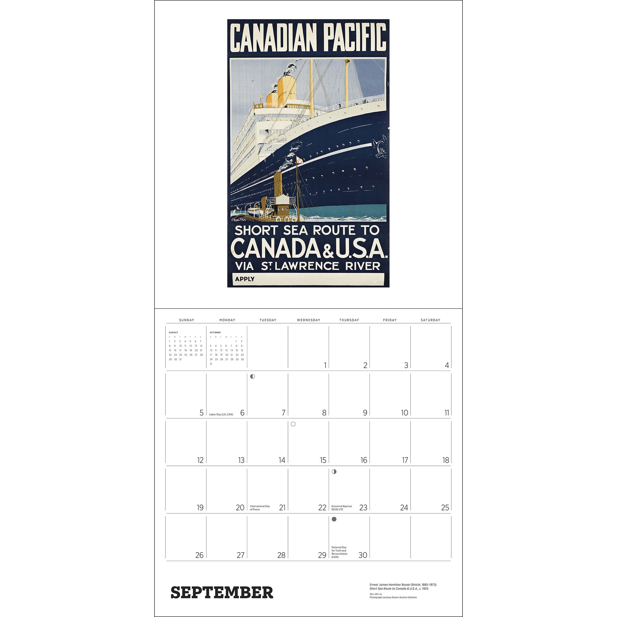 Canada Vintage Travel Posters 2027 Wall Calendar